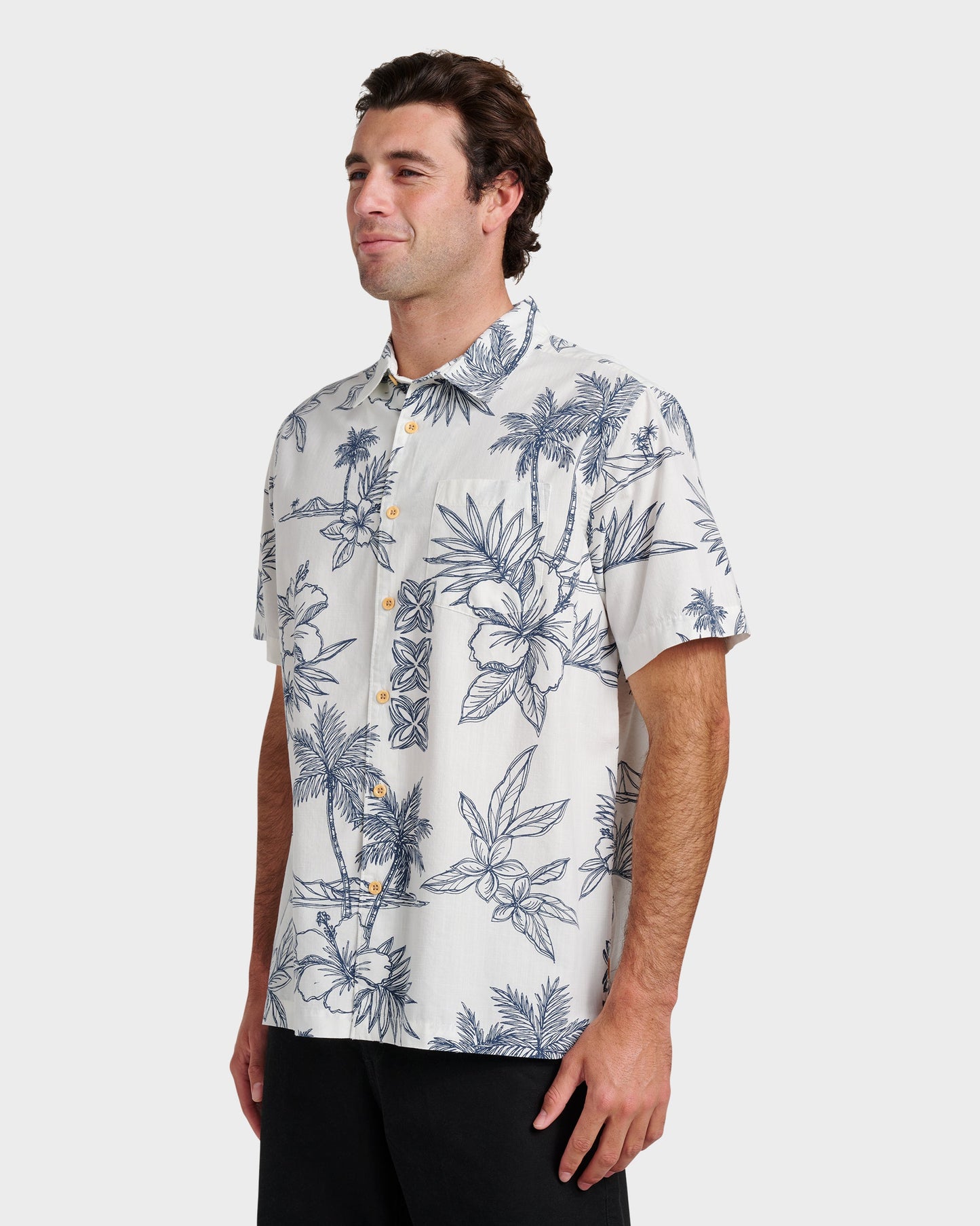 Waterman Scenic Drive Shirt - White White Quick Silver