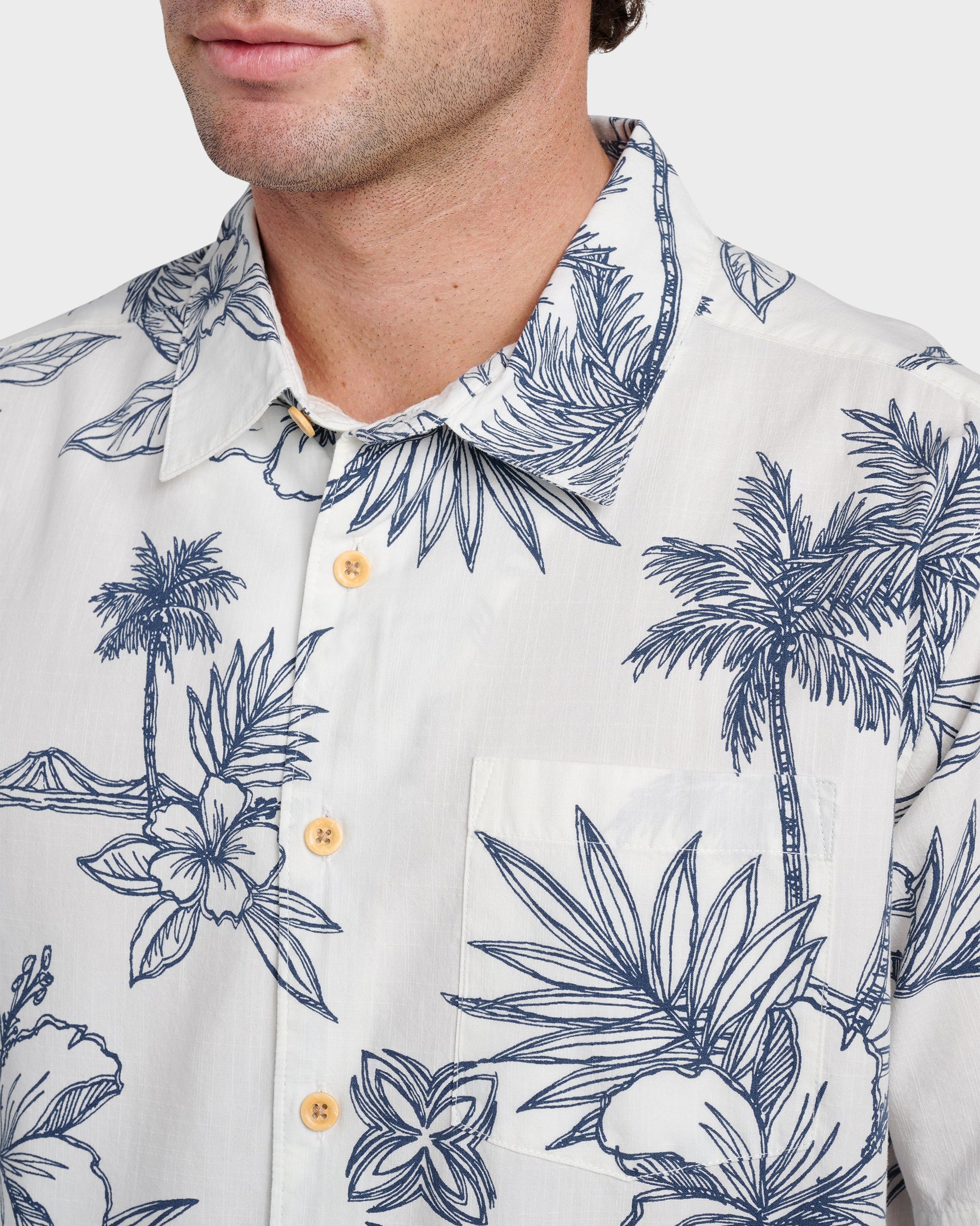 Waterman Scenic Drive Shirt - White White Quick Silver
