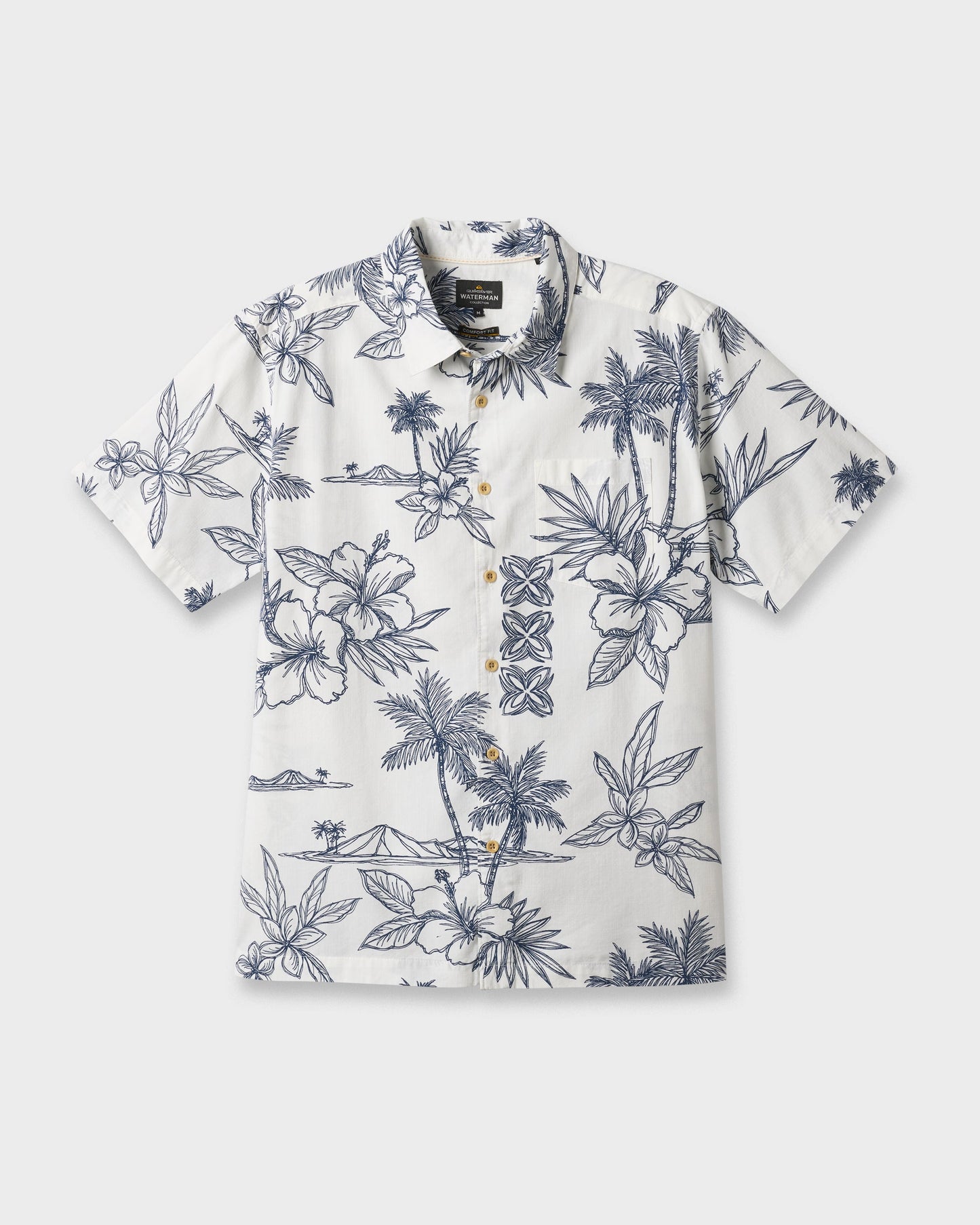 Waterman Scenic Drive Shirt - White White Quick Silver