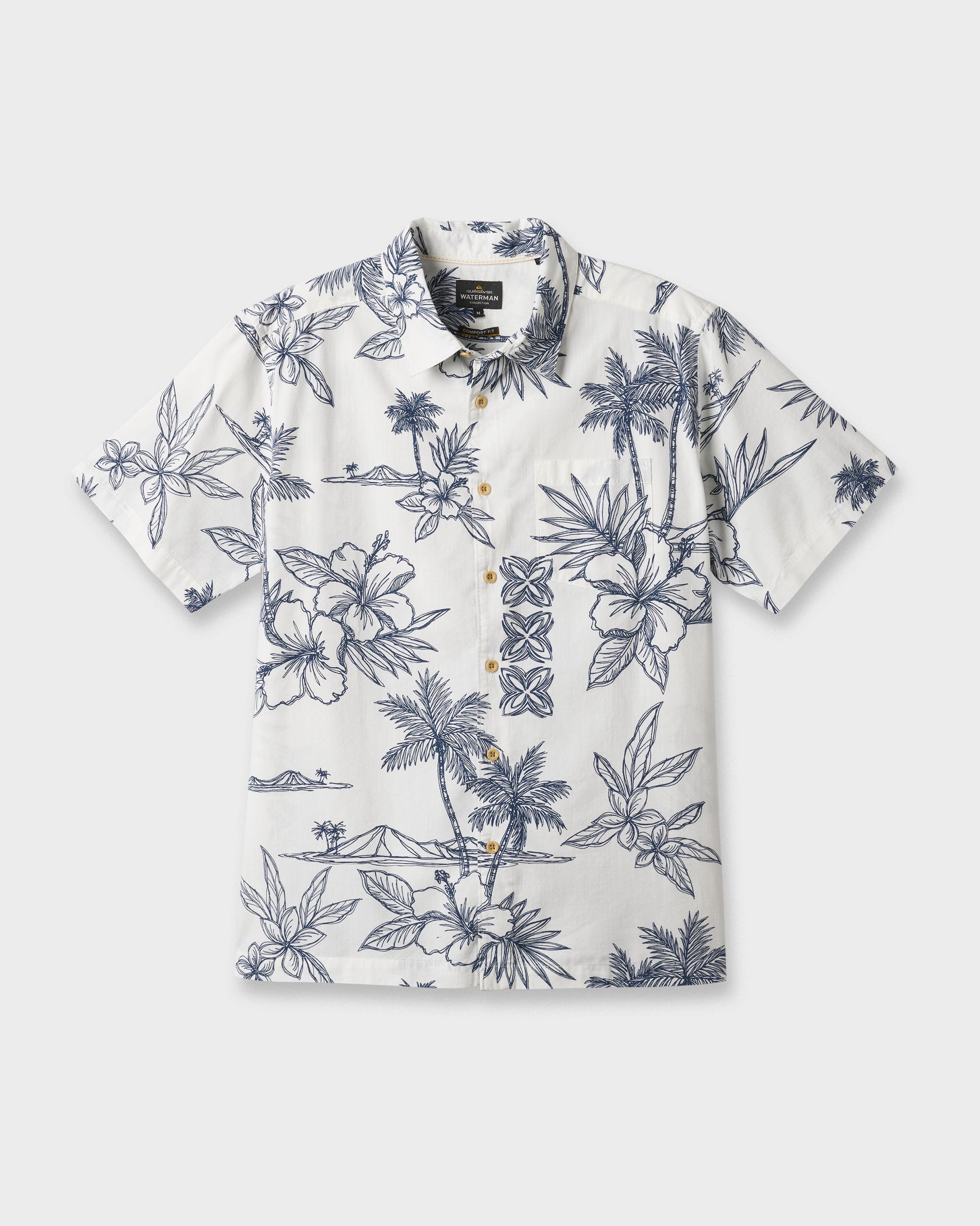 Waterman Scenic Drive Shirt - White White Quick Silver