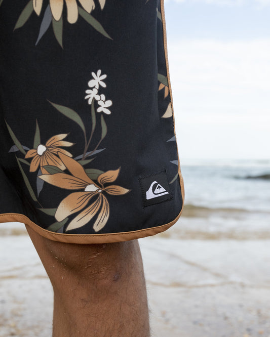 Everyday Coastal Flora 17" Swim Trunks - Black Black Quick Silver