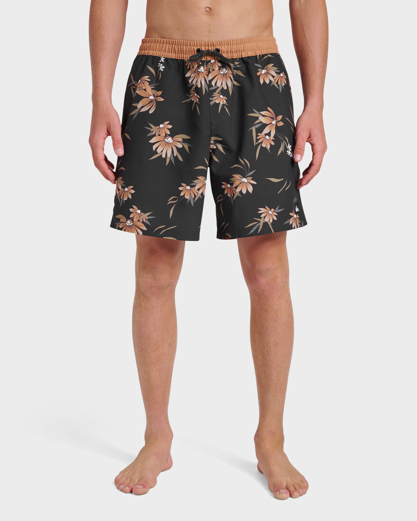 Everyday Coastal Flora 17" Swim Trunks - Black Black Quick Silver