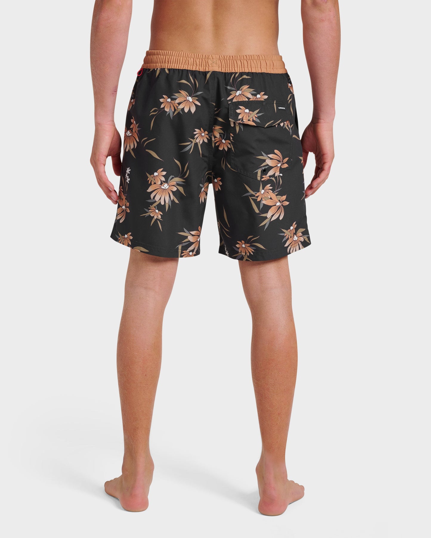 Everyday Coastal Flora 17" Swim Trunks - Black Black Quick Silver