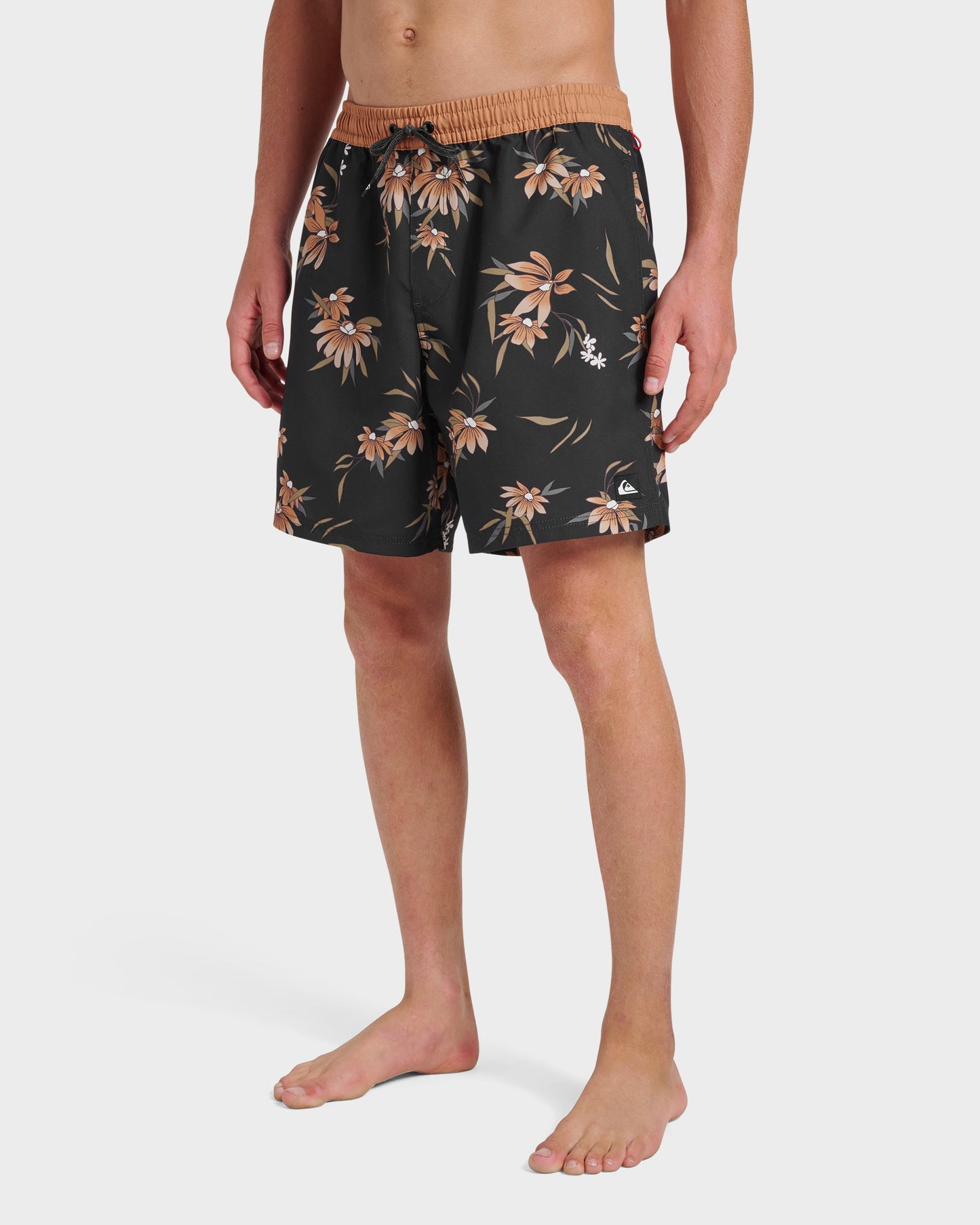 Everyday Coastal Flora 17" Swim Trunks - Black Black Quick Silver