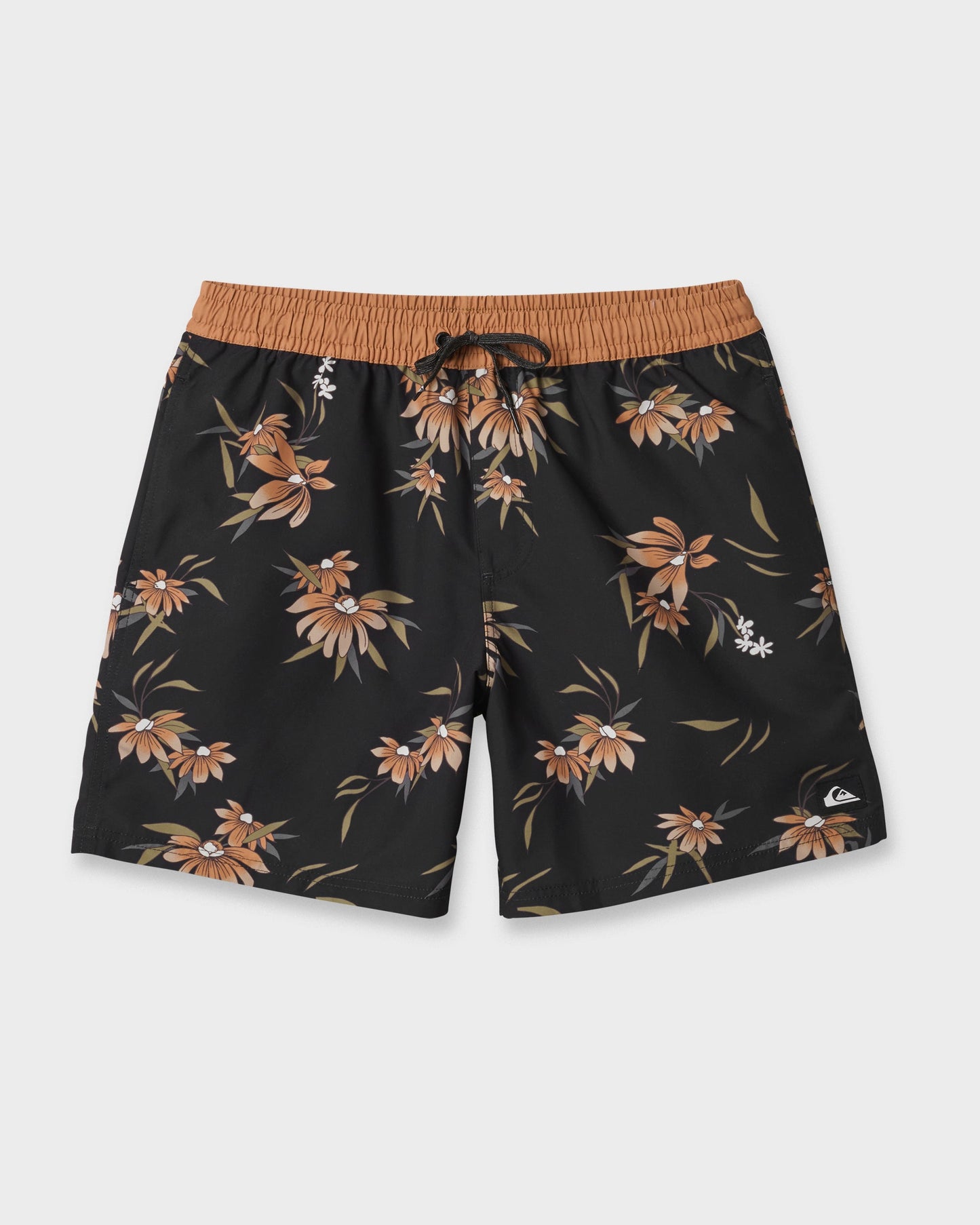 Everyday Coastal Flora 17" Swim Trunks - Black Black Quick Silver
