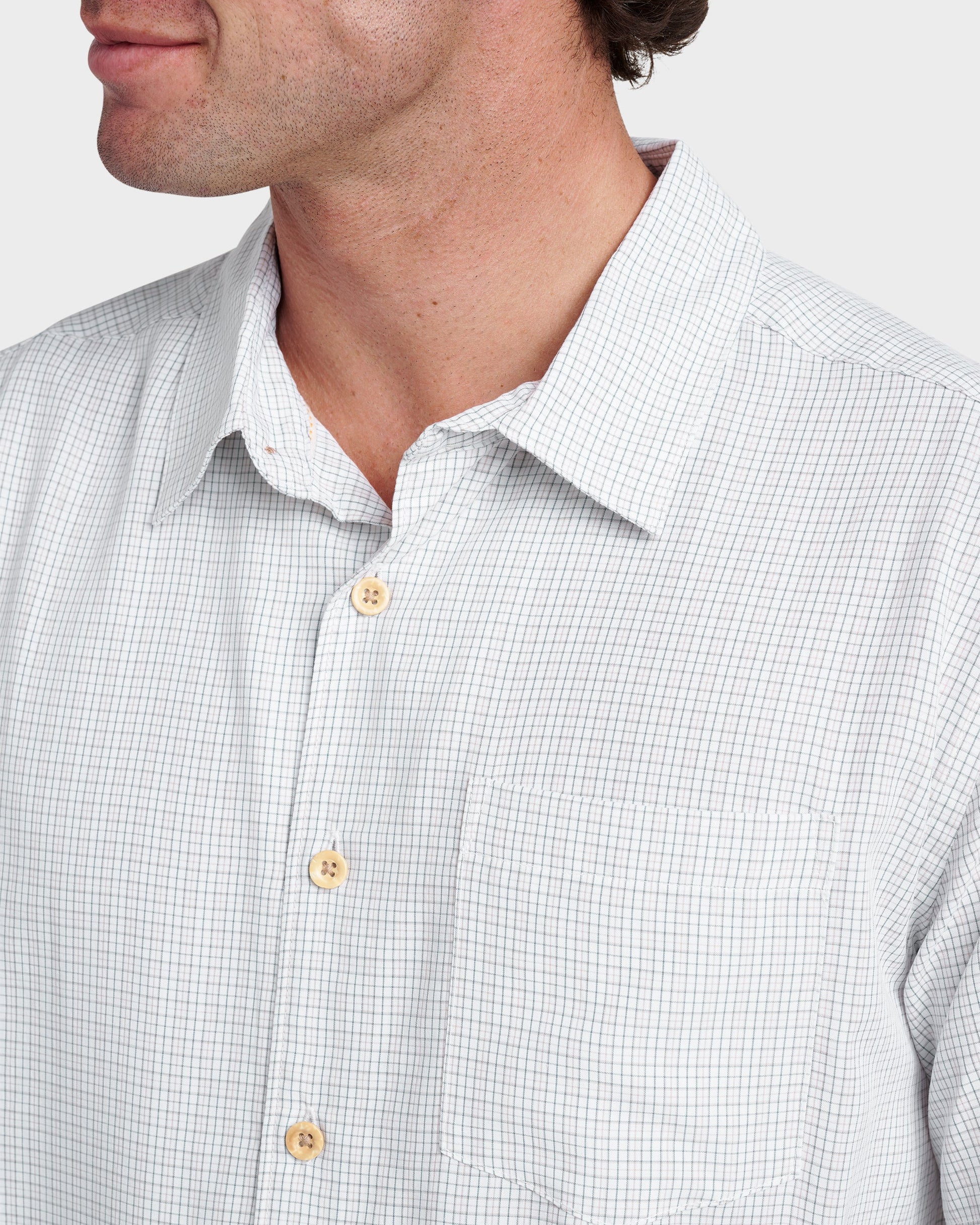 Waterman Checkmate Shirt - White White Quick Silver