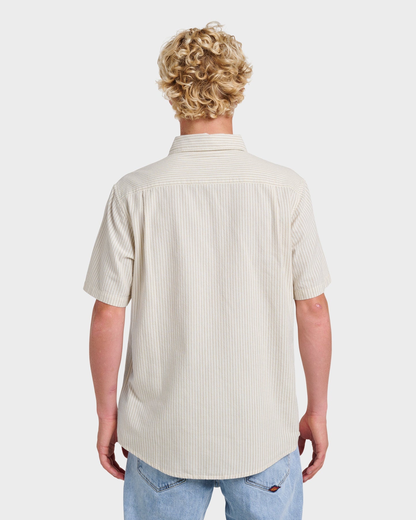 Oxford Stripe Classic Short Sleeve Shirt - Moonstruck Moonstruck Quick Silver