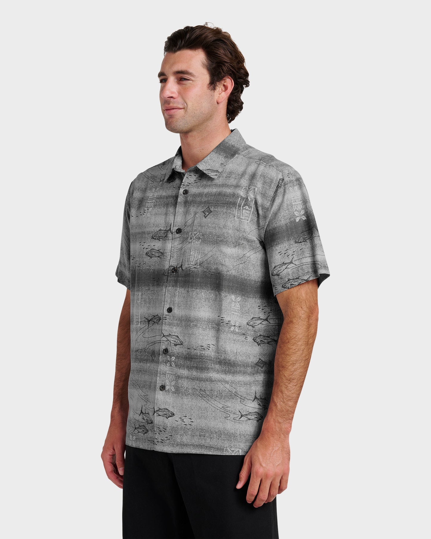 Waterman Go Fish Shirt - Phantom Phantom Quick Silver