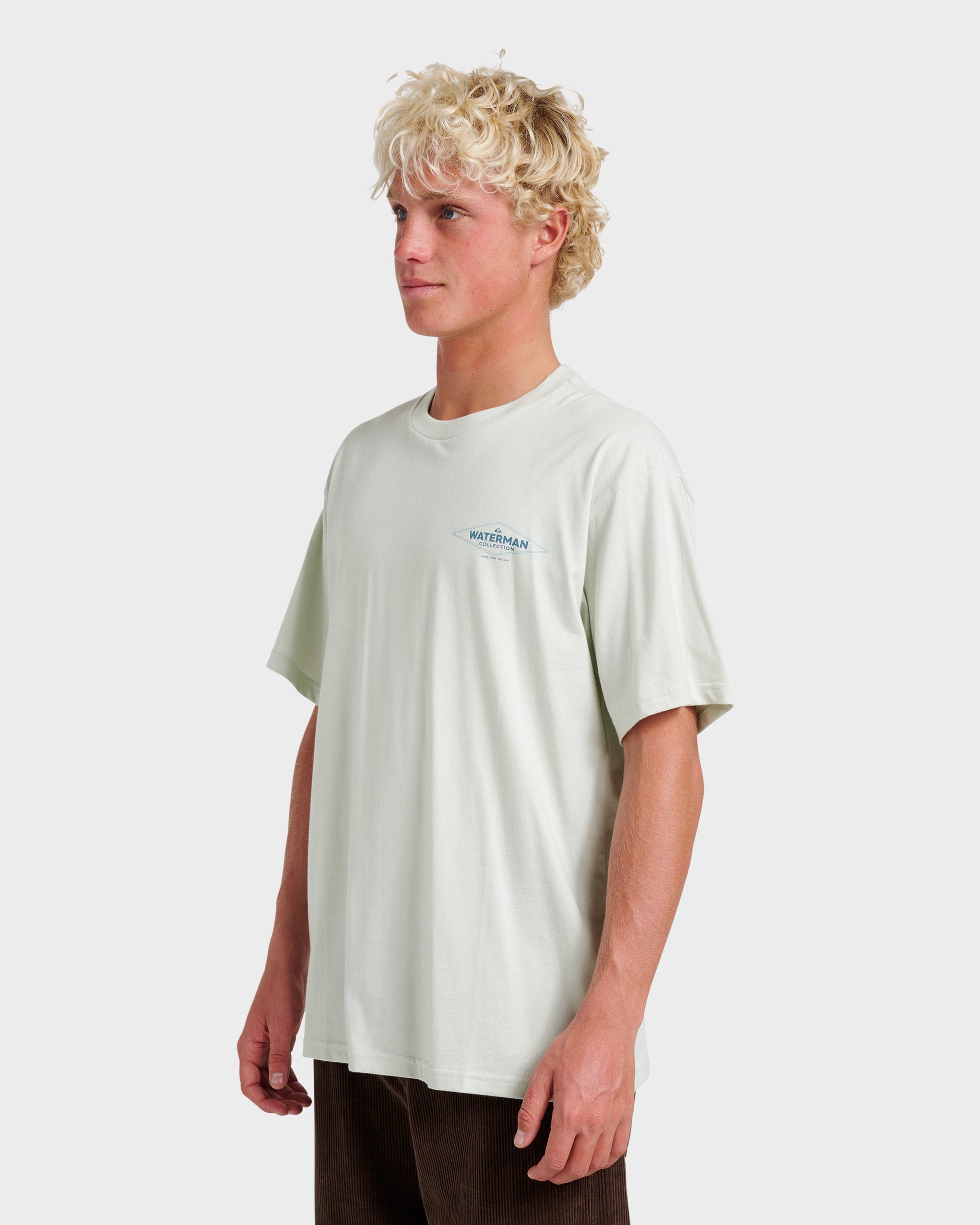 Waterman Diamond Classic T-shirt - Smoke Smoke Quick Silver