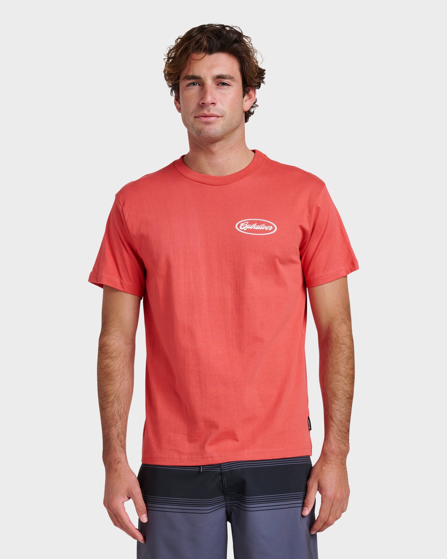 Mechanics Script Classic T-shirt - Mineral Red Mineral Red Quick Silver