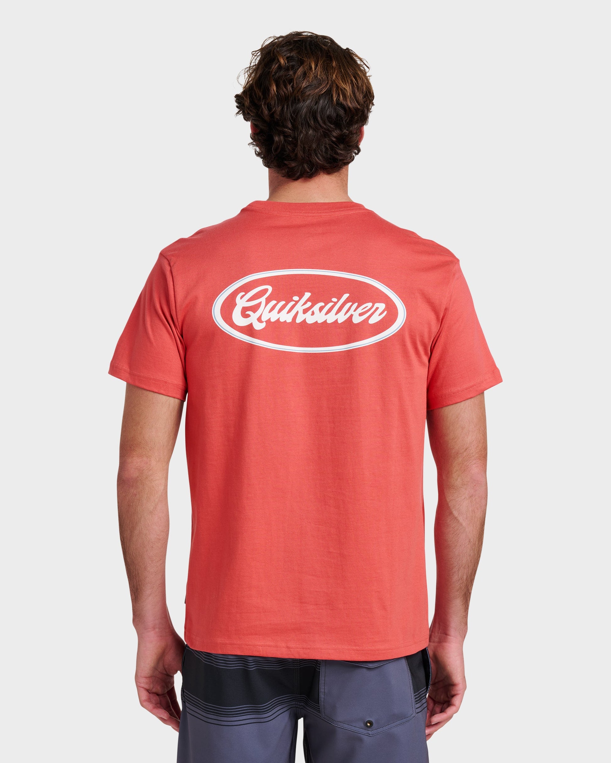 Mechanics Script Classic T-shirt - Mineral Red Mineral Red Quick Silver
