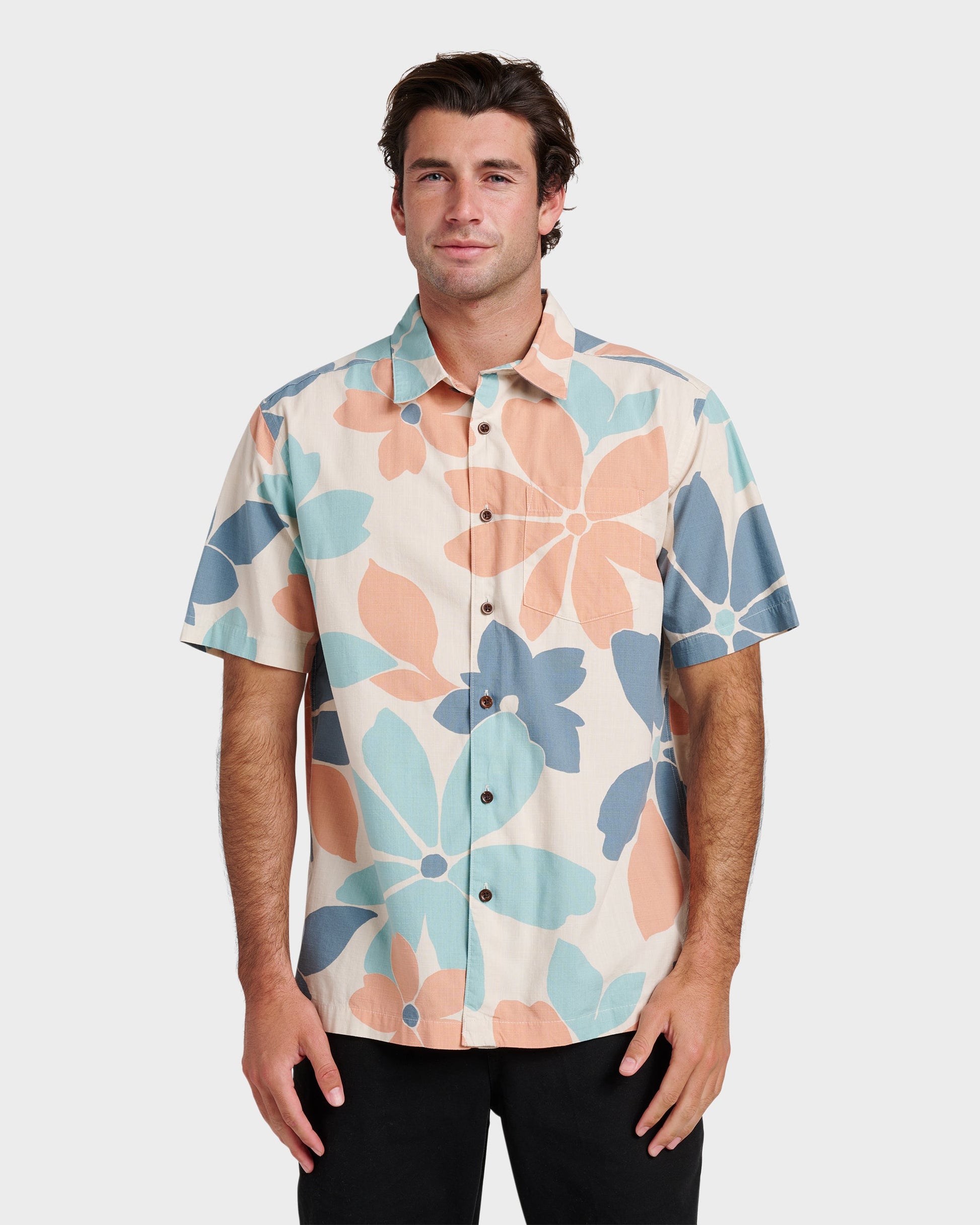Waterman Flower Power Shirt - Moonbeam Moonbeam Quick Silver