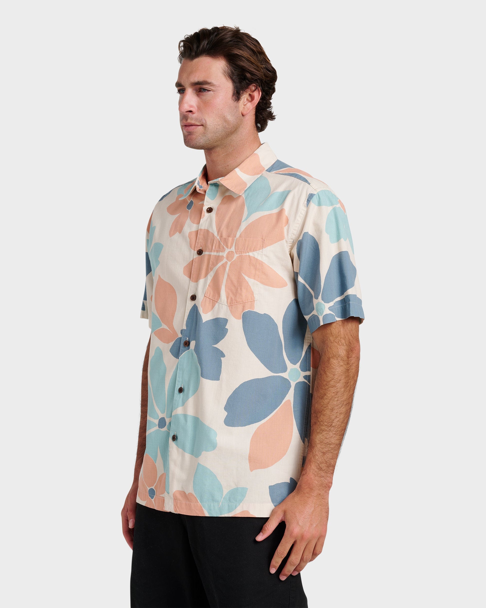 Waterman Flower Power Shirt - Moonbeam Moonbeam Quick Silver