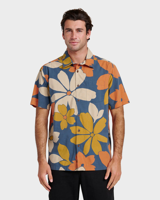 Waterman Flower Power Shirt - Sargasso Sea Sargasso Sea Quick Silver