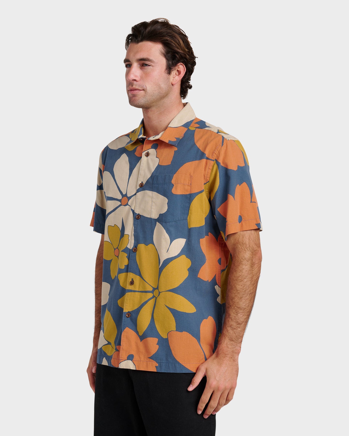 Waterman Flower Power Shirt - Sargasso Sea Sargasso Sea Quick Silver