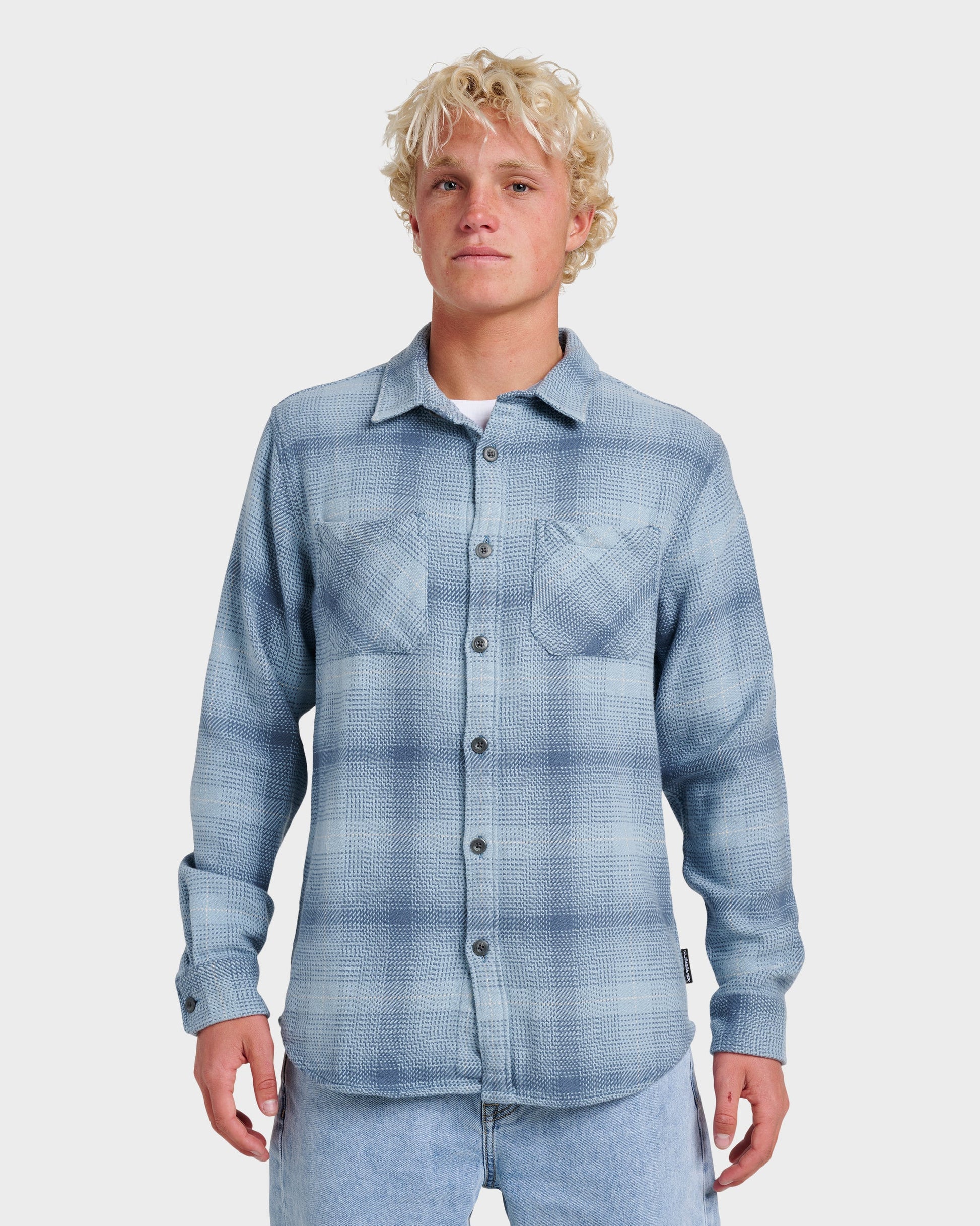 Dna Flannel Shirt - China Blue China Blue Quick Silver