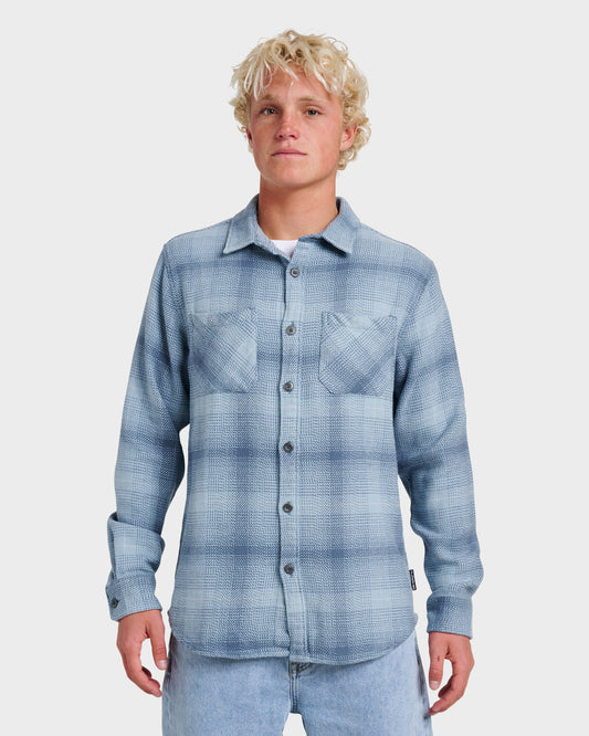 Dna Flannel Shirt - China Blue China Blue Quick Silver