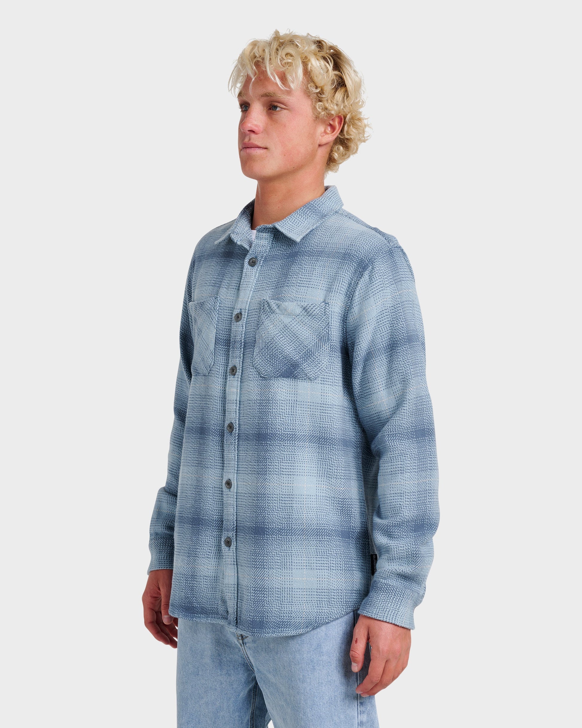Dna Flannel Shirt - China Blue China Blue Quick Silver