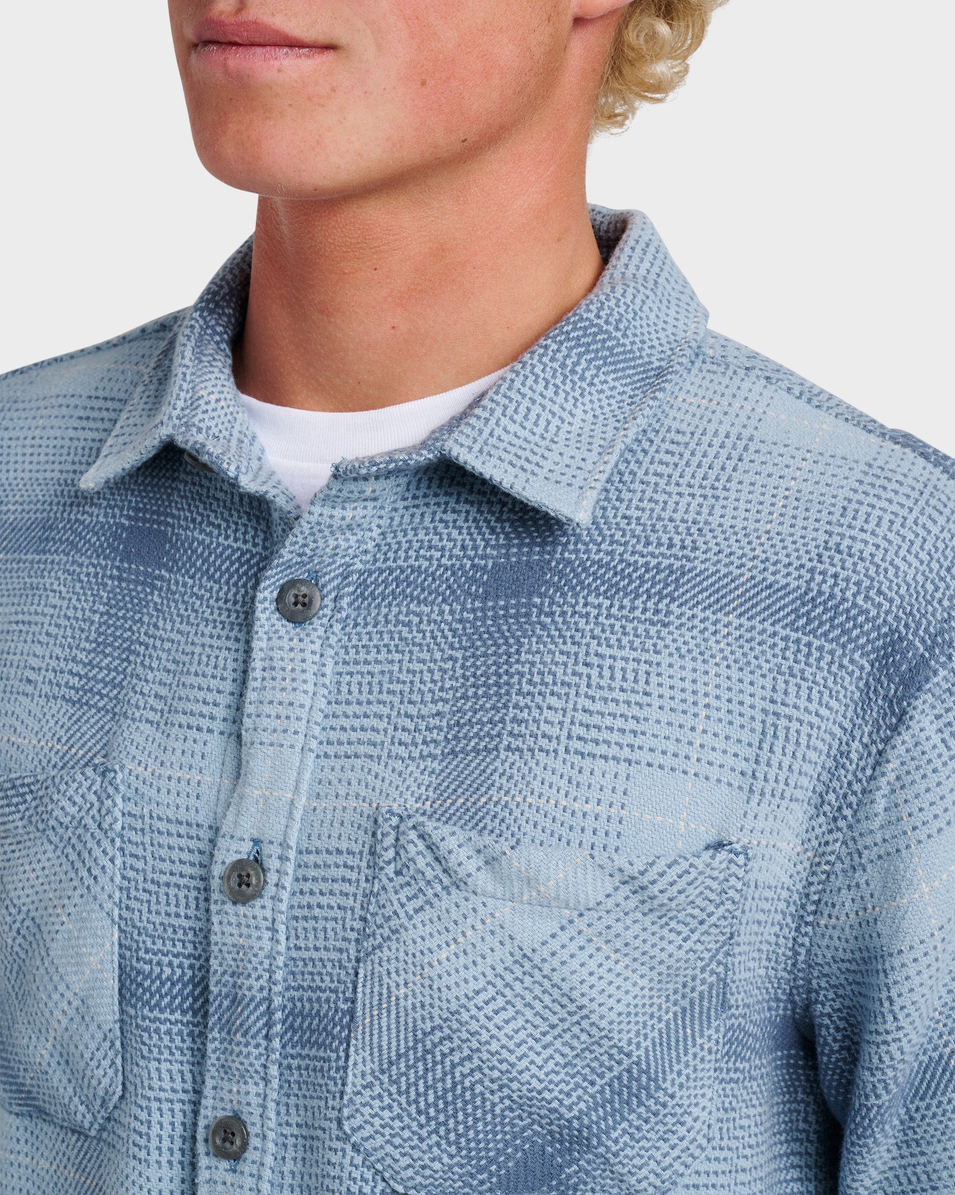 Dna Flannel Shirt - China Blue China Blue Quick Silver