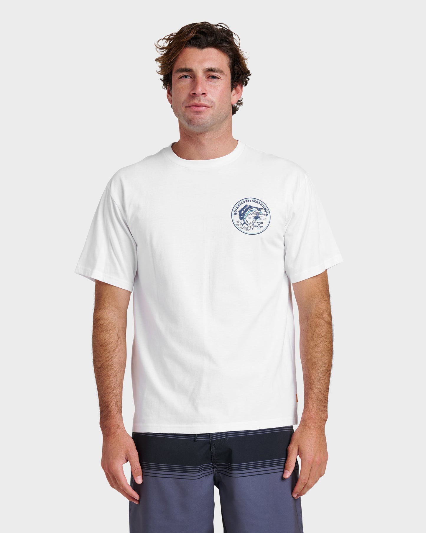 Waterman Catch & Release Classic T-shirt - White White Quick Silver
