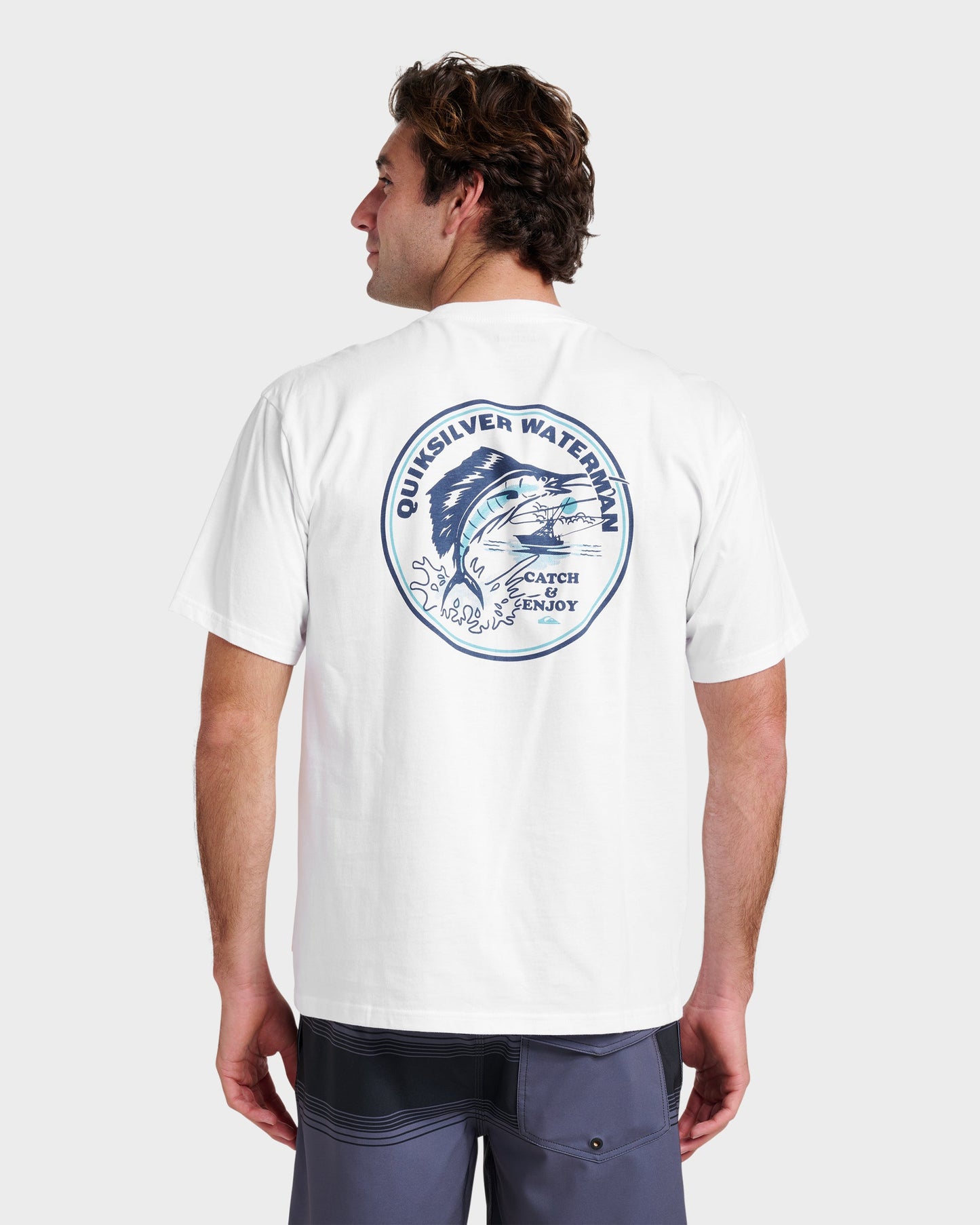 Waterman Catch & Release Classic T-shirt - White White Quick Silver