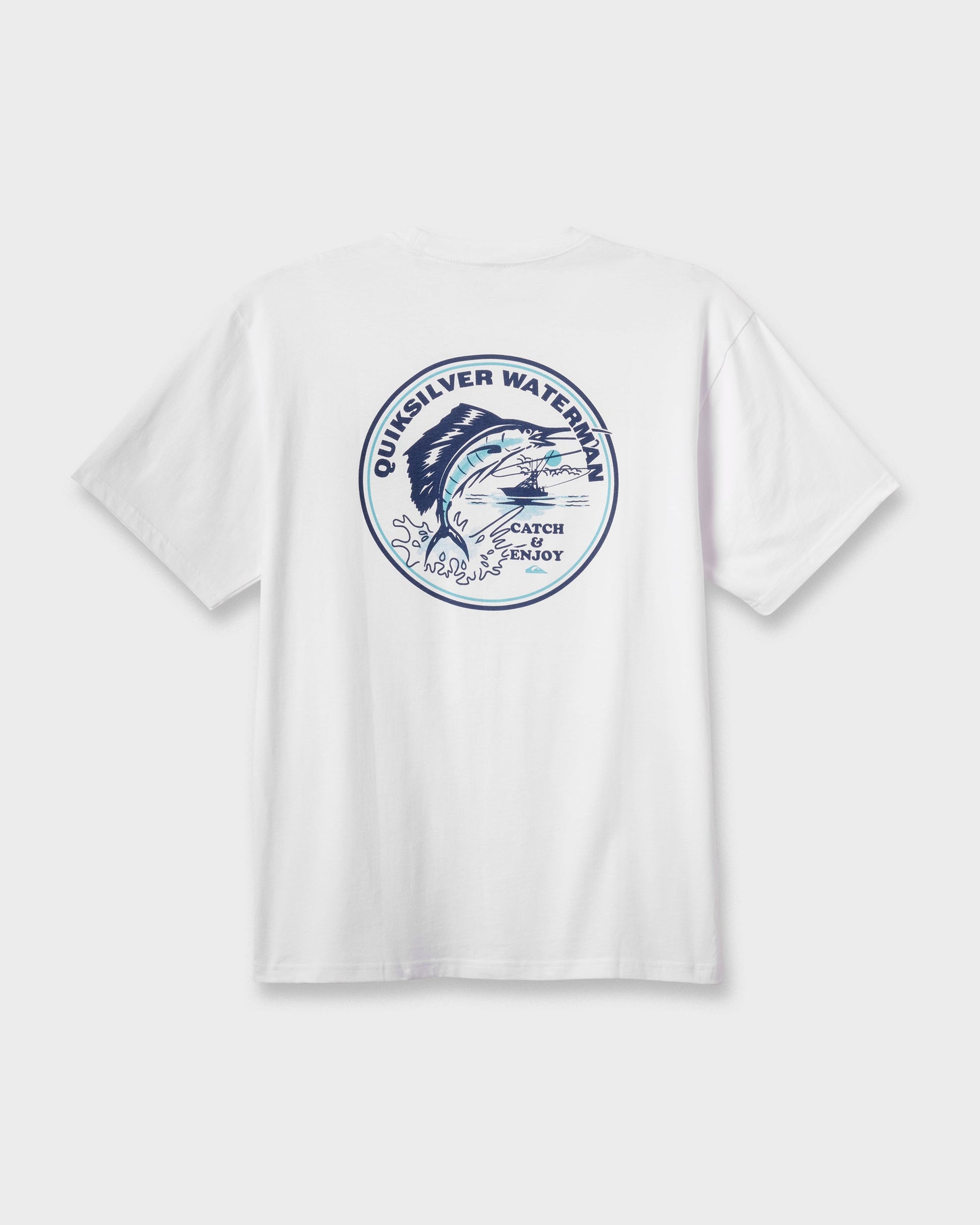 Waterman Catch & Release Classic T-shirt - White White Quick Silver