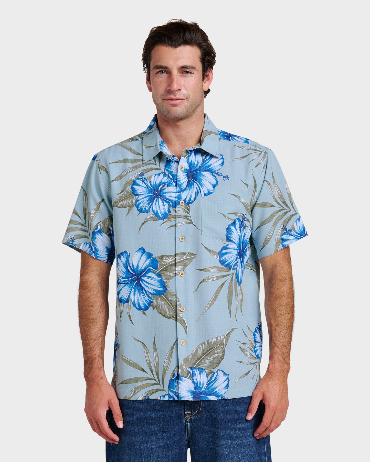 Waterman Tropical Dream Shirt - Sterling Blue Sterling Blue Quick Silver
