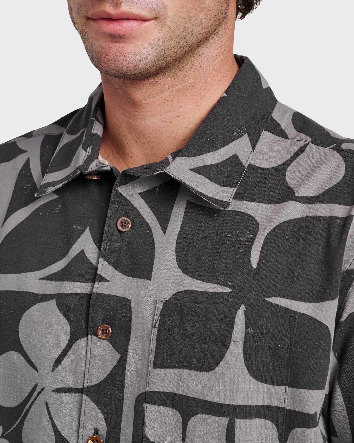 Waterman Tiki Island Shirt - Phantom Phantom Quick Silver