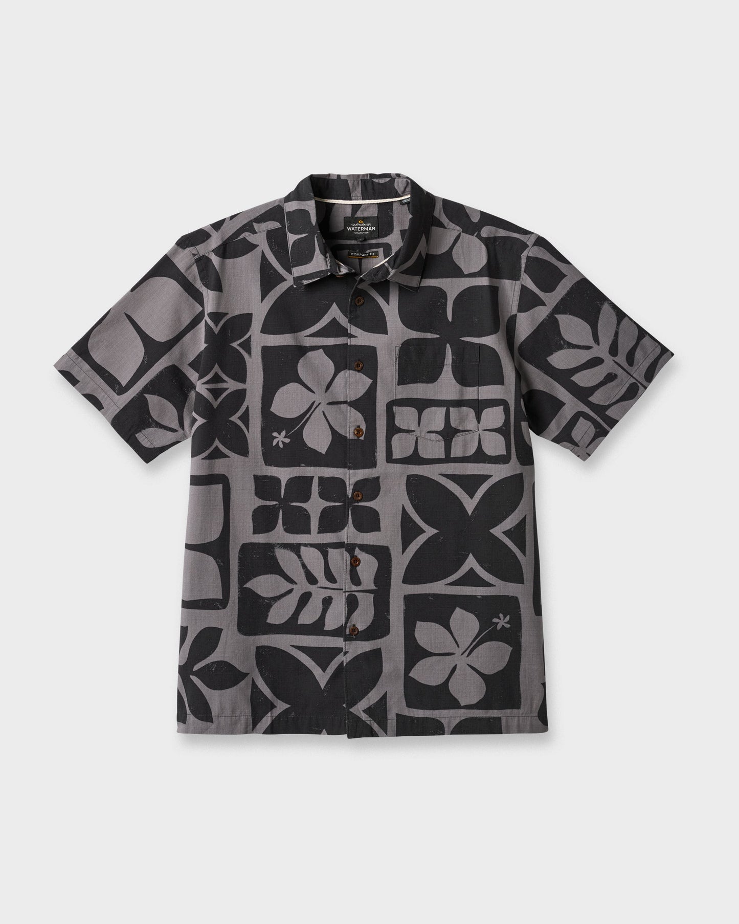 Waterman Tiki Island Shirt - Phantom Phantom Quick Silver