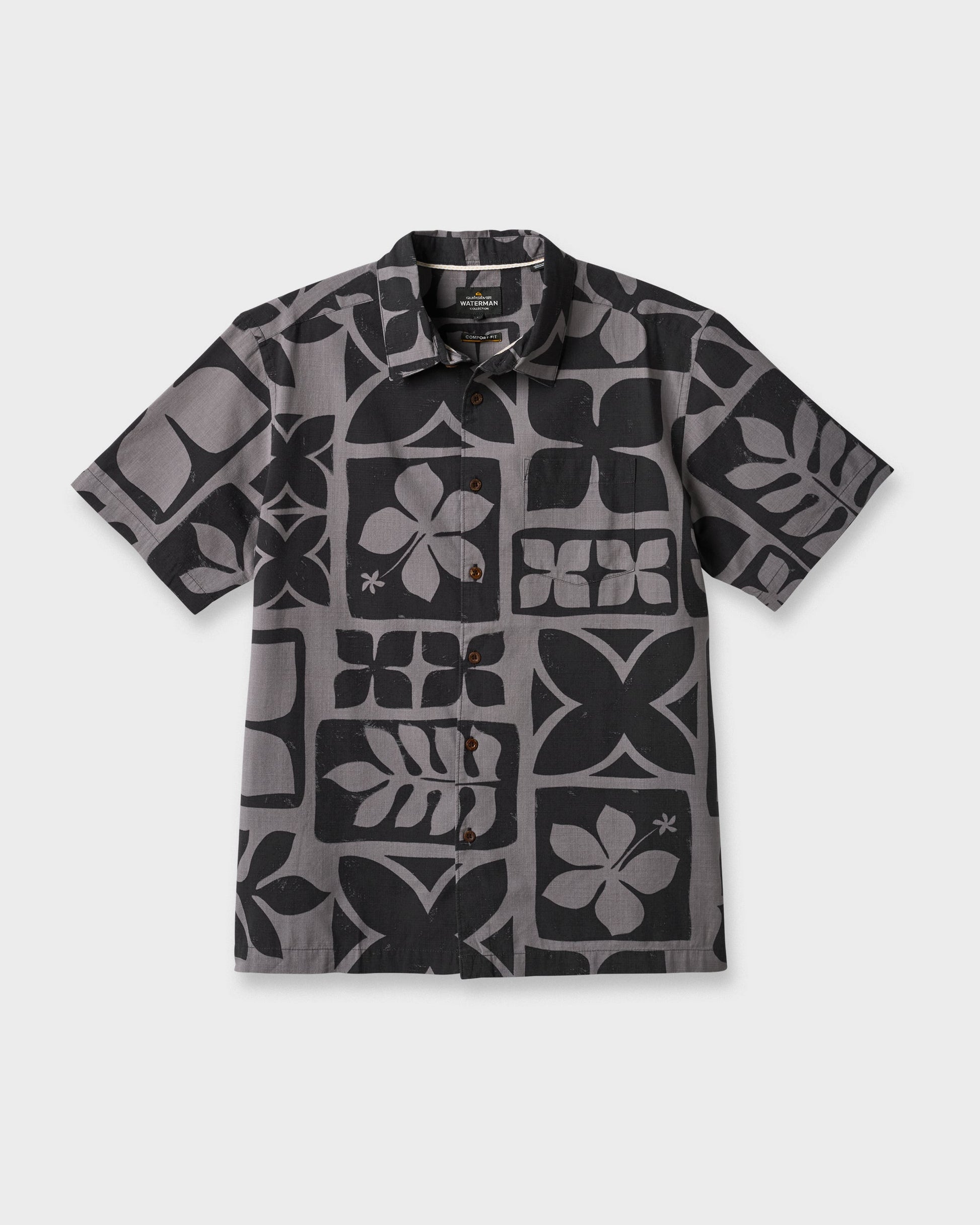 Waterman Tiki Island Shirt - Phantom Phantom Quick Silver