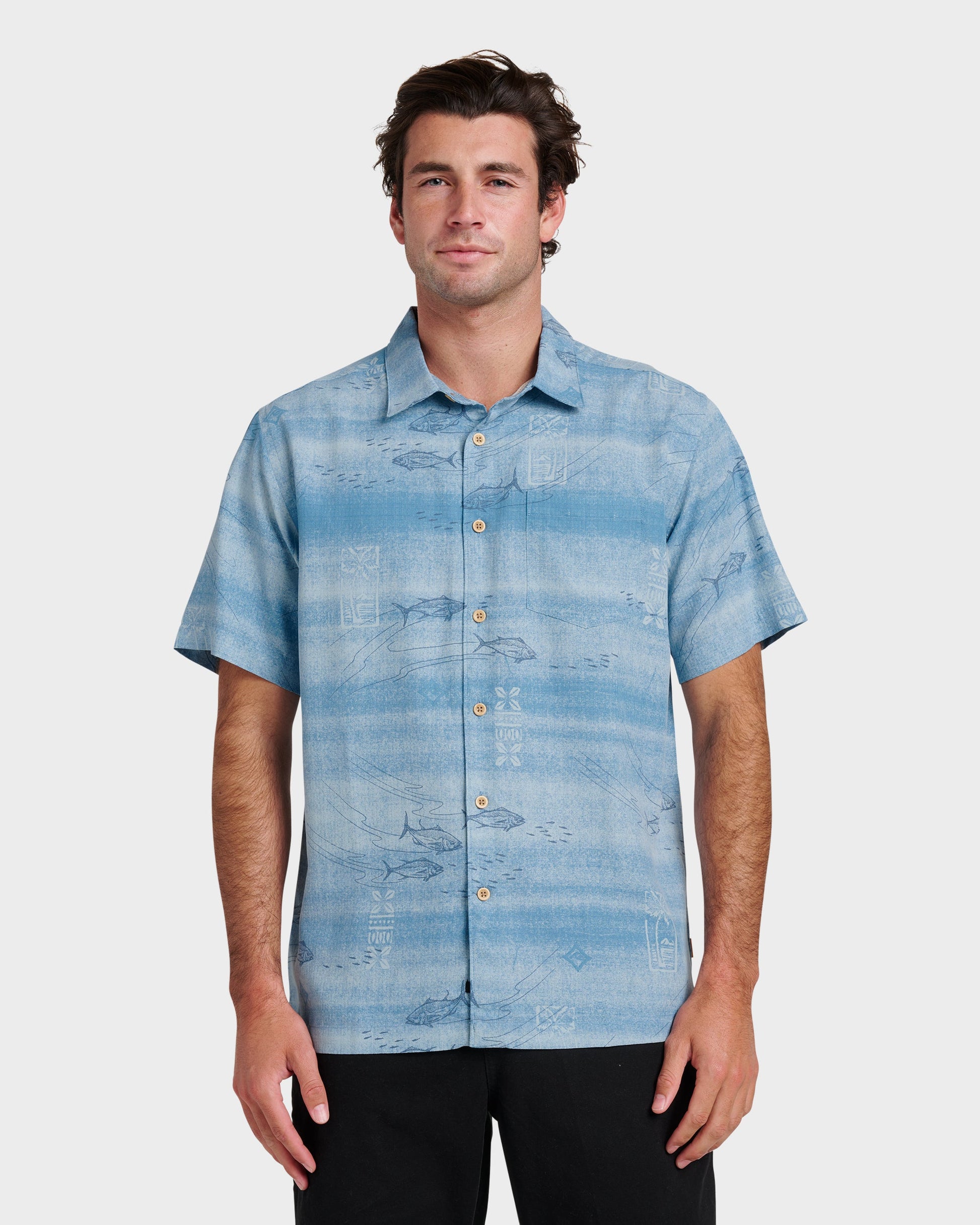 Waterman Go Fish Shirt - Sterling Blue Sterling Blue Quick Silver