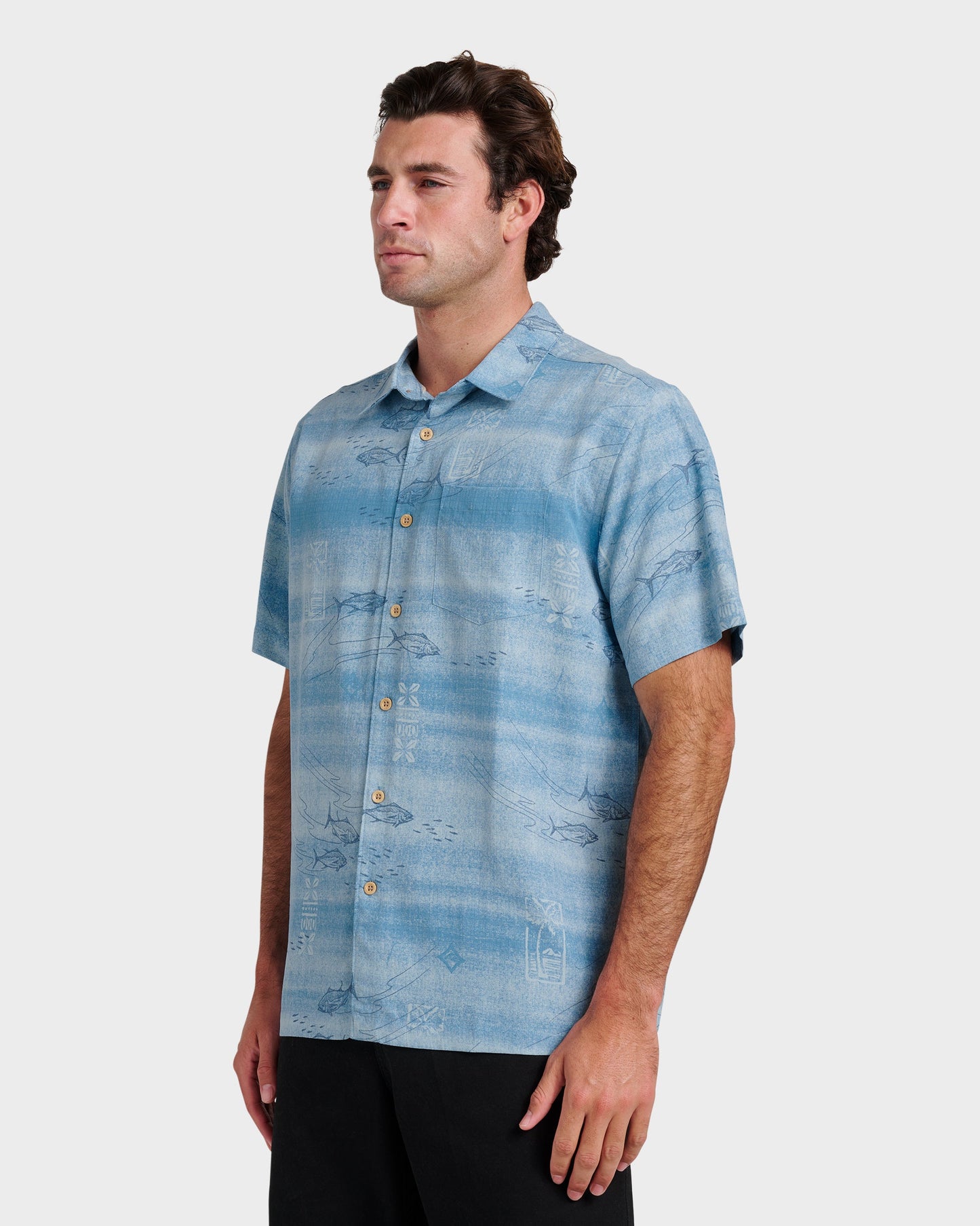 Waterman Go Fish Shirt - Sterling Blue Sterling Blue Quick Silver