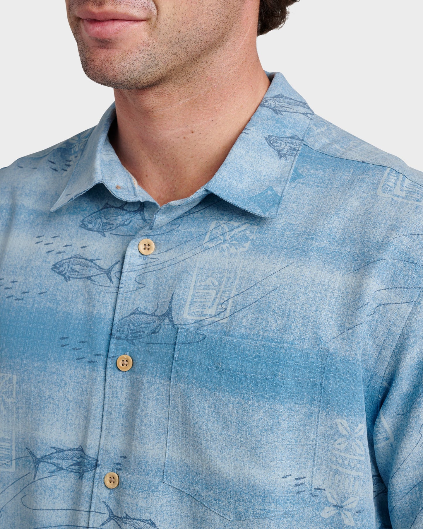 Waterman Go Fish Shirt - Sterling Blue Sterling Blue Quick Silver