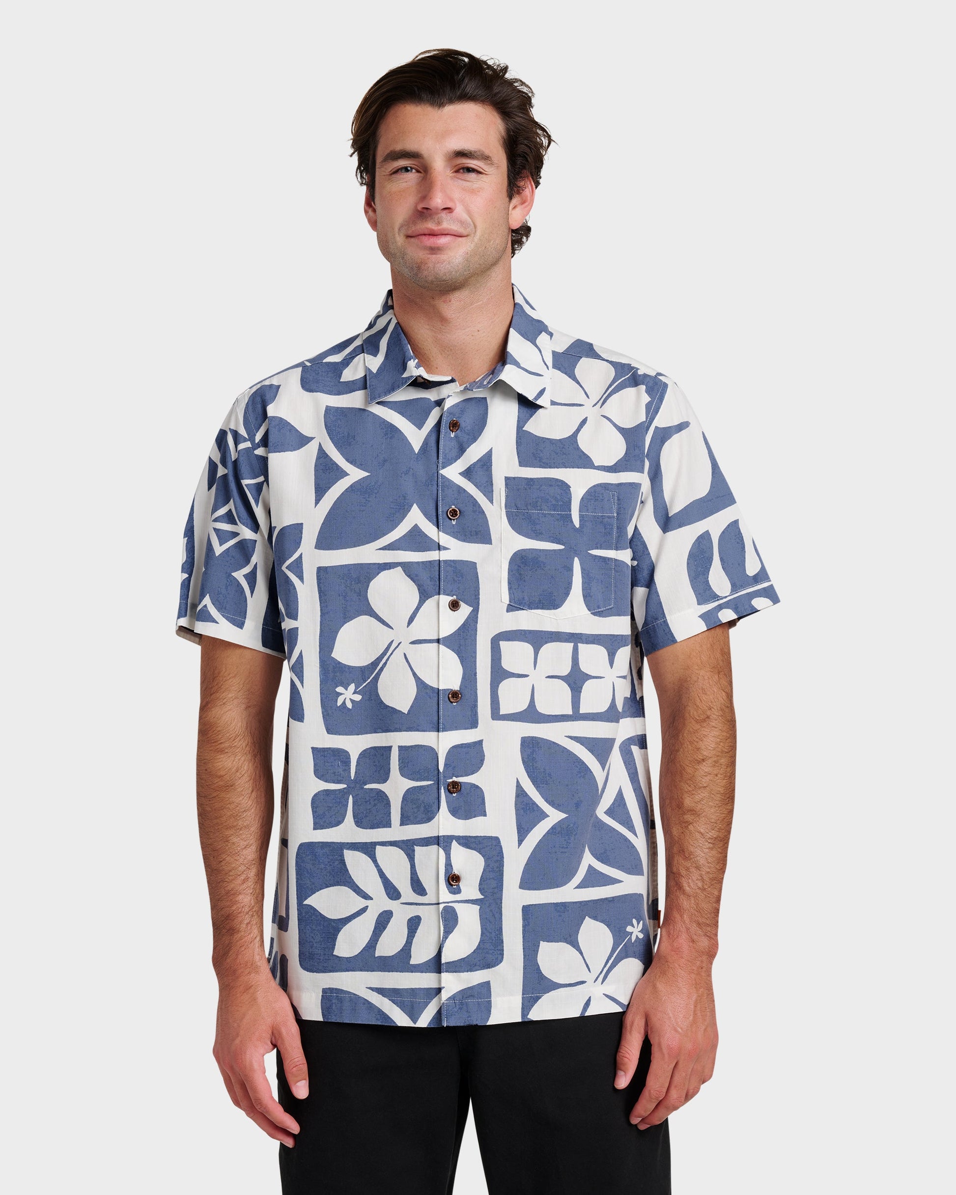 Waterman Tiki Island Shirt - Flint Stone Flint Stone Quick Silver