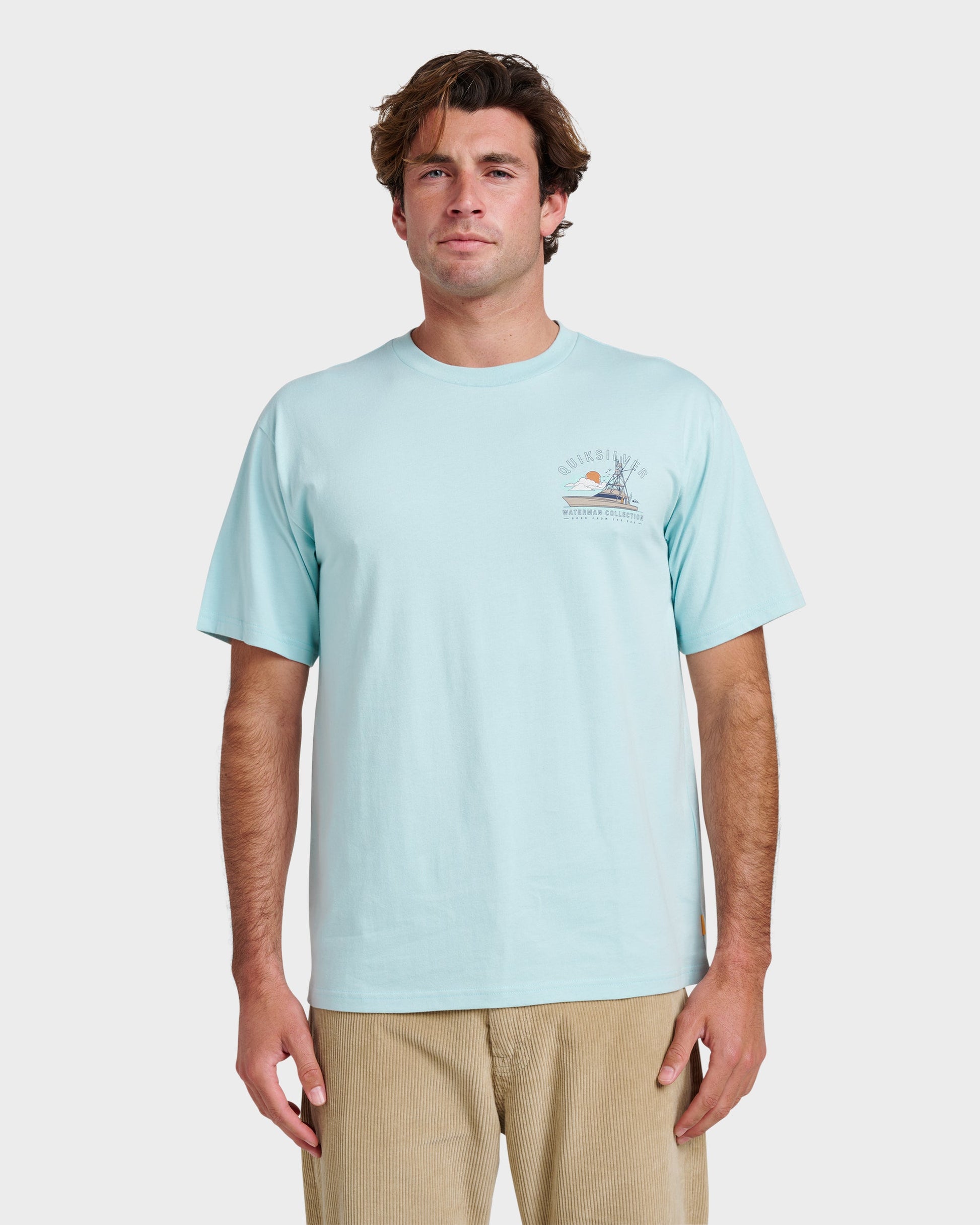 Waterman The Rig Classic T-shirt - Sterling Blue Sterling Blue Quick Silver
