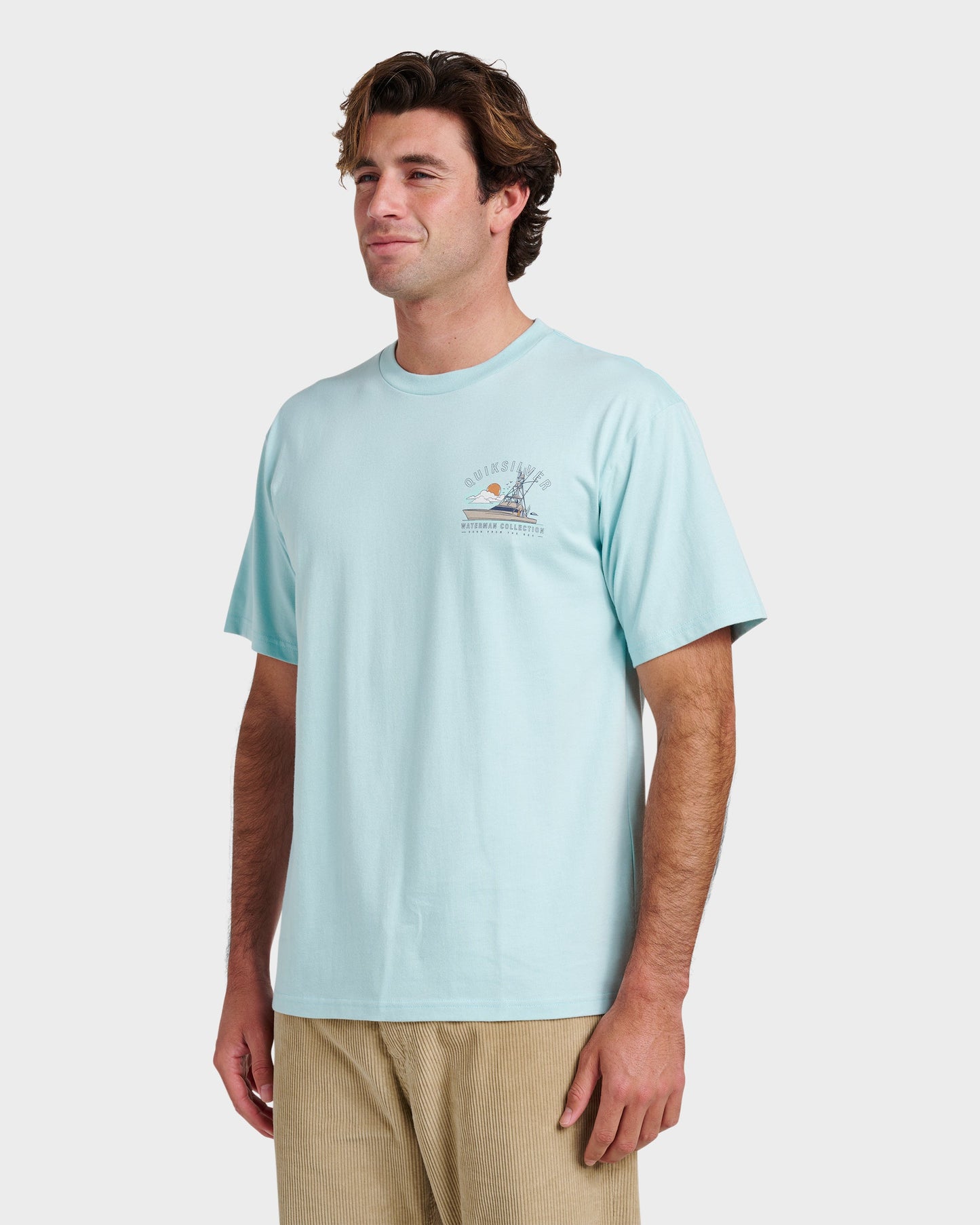 Waterman The Rig Classic T-shirt - Sterling Blue Sterling Blue Quick Silver