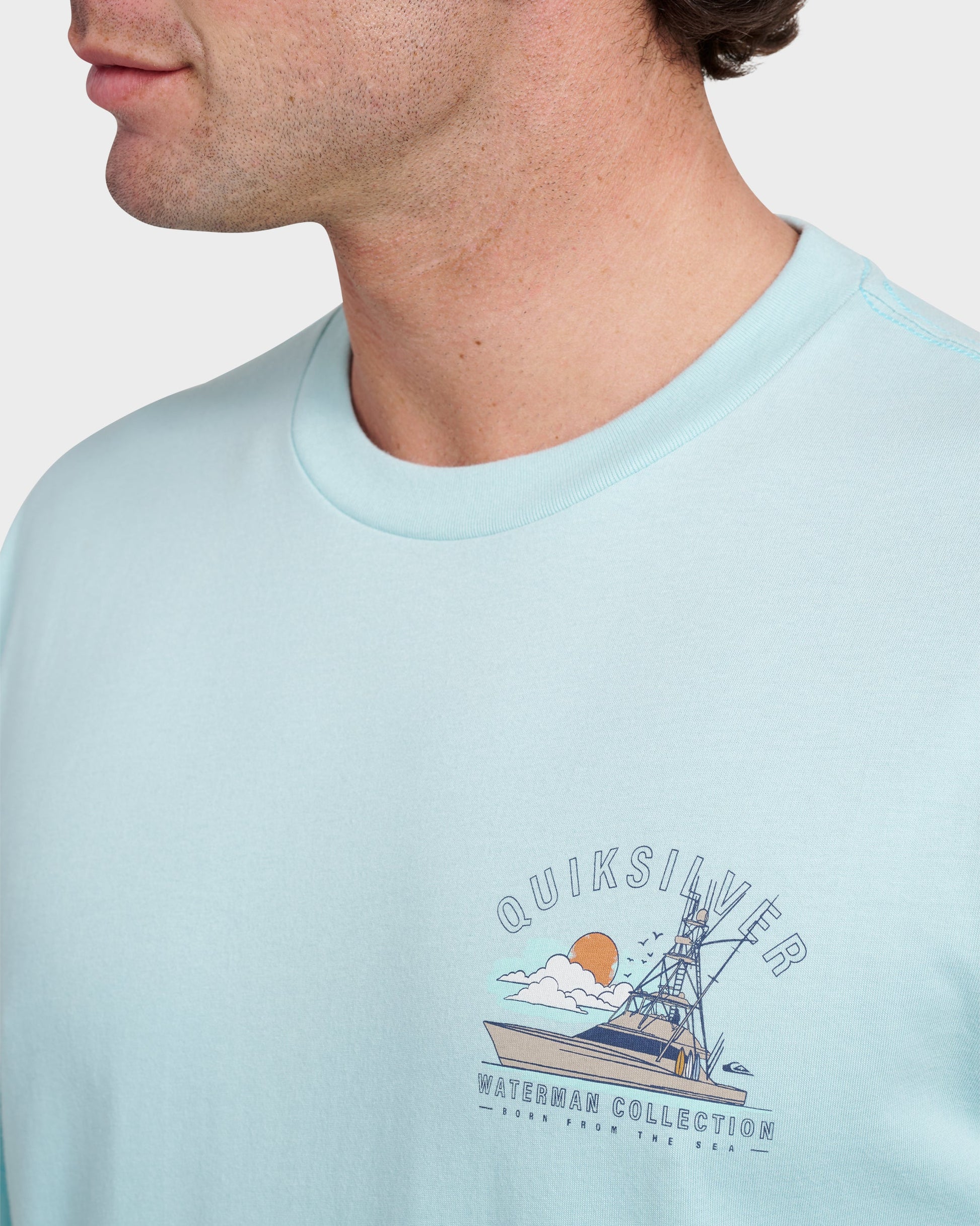 Waterman The Rig Classic T-shirt - Sterling Blue Sterling Blue Quick Silver