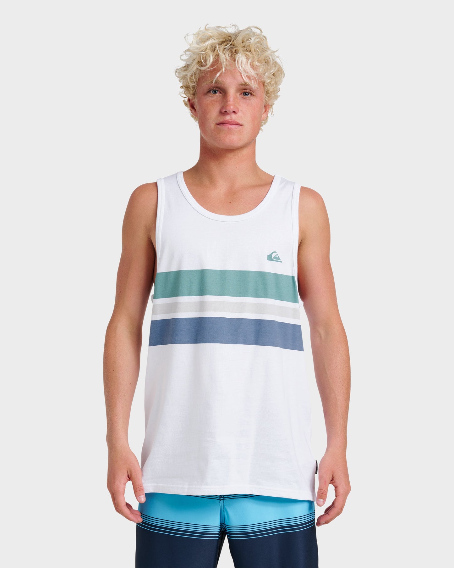 Og Stripe Tank - White White Quick Silver