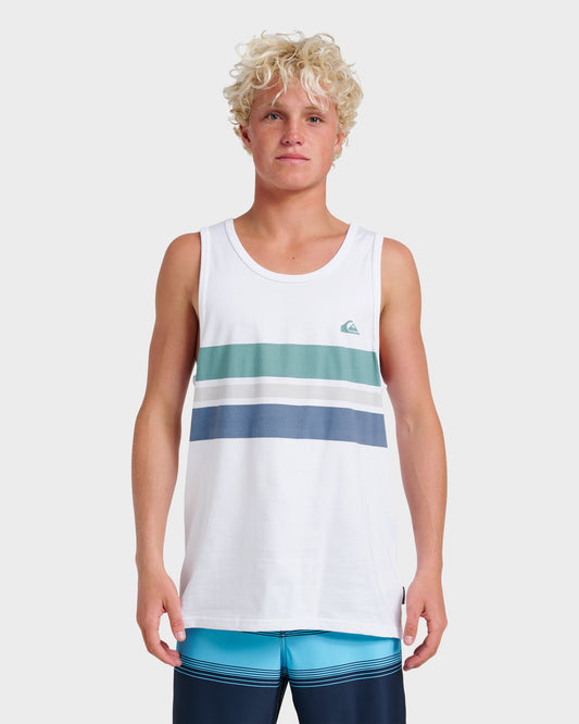 Og Stripe Tank - White White Quick Silver