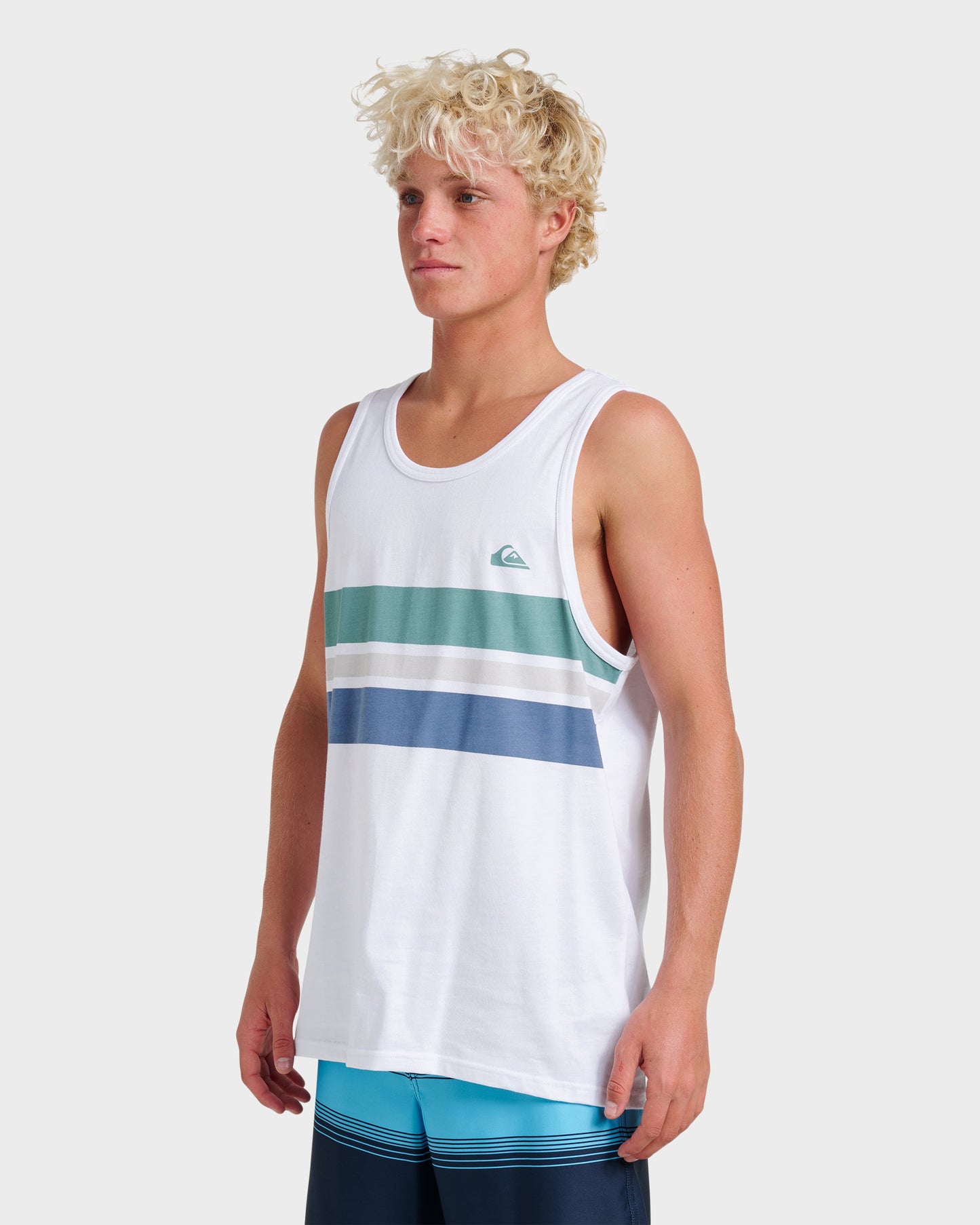 Og Stripe Tank - White White Quick Silver