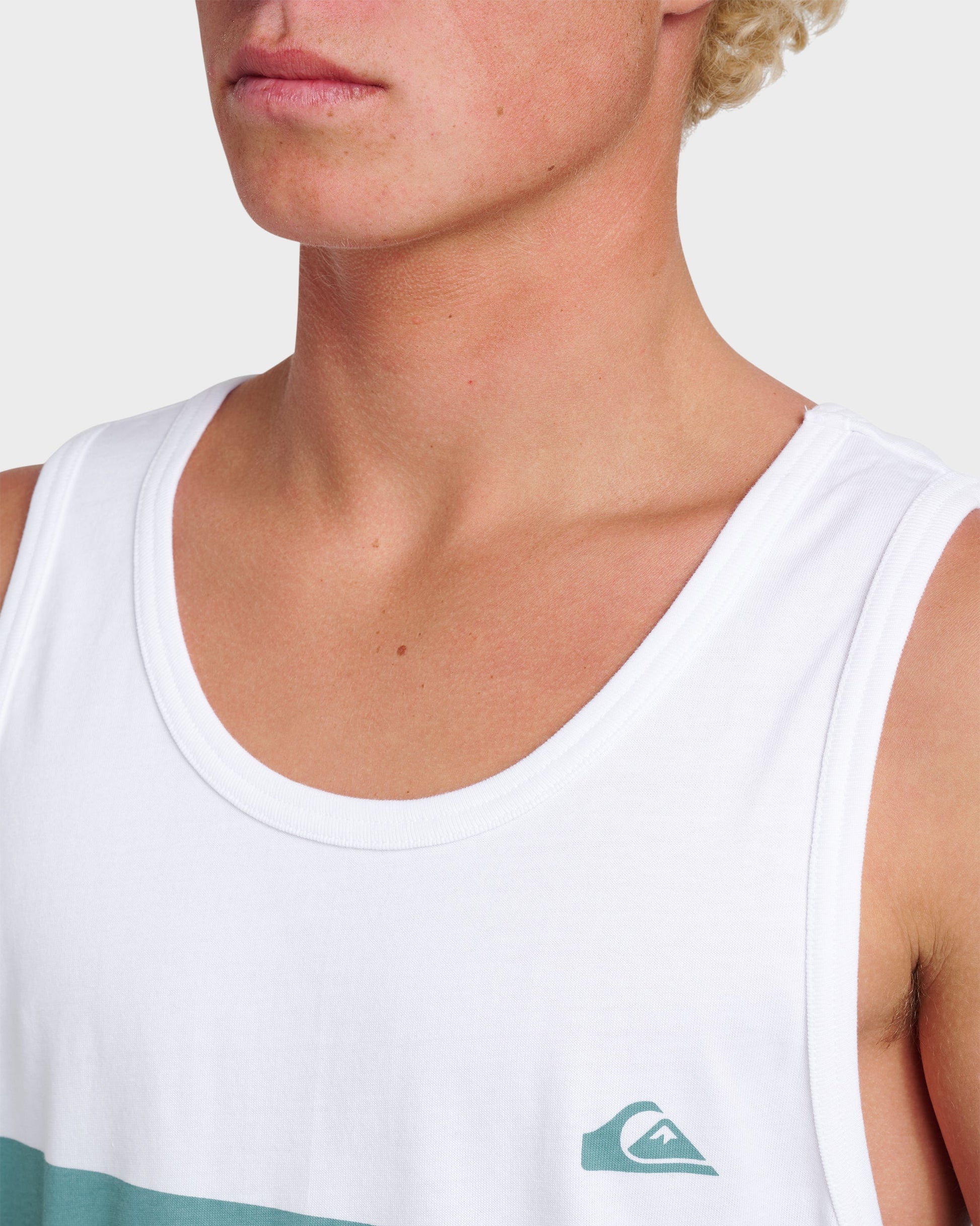 Og Stripe Tank - White White Quick Silver