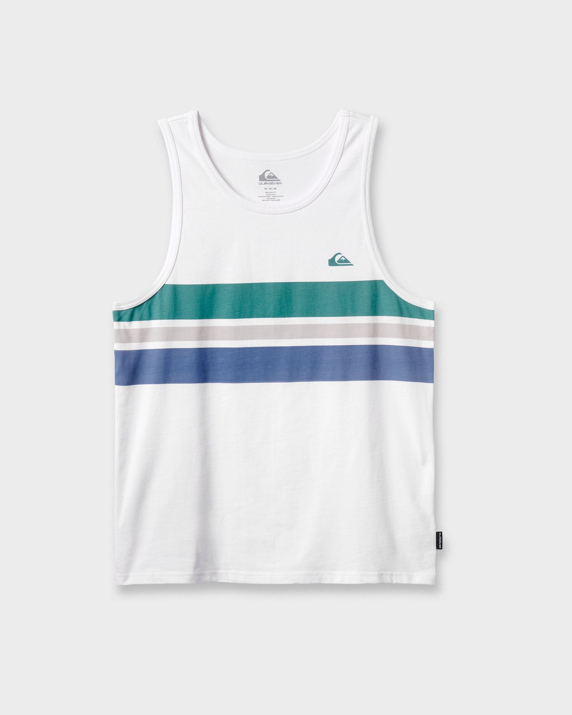 Og Stripe Tank - White White Quick Silver