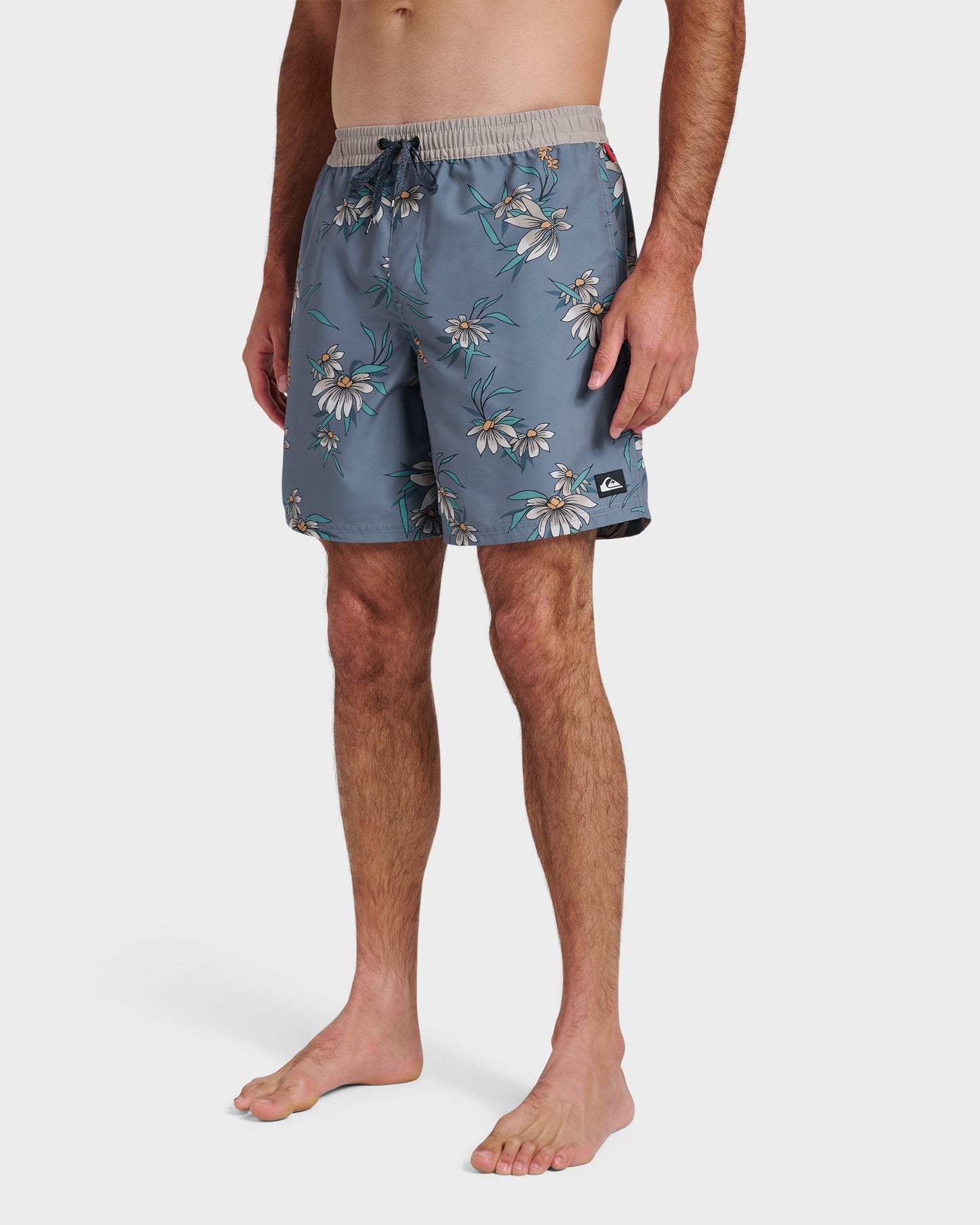 Everyday Coastal Flora 17" Swim Trunks - China Blue China Blue Quick Silver