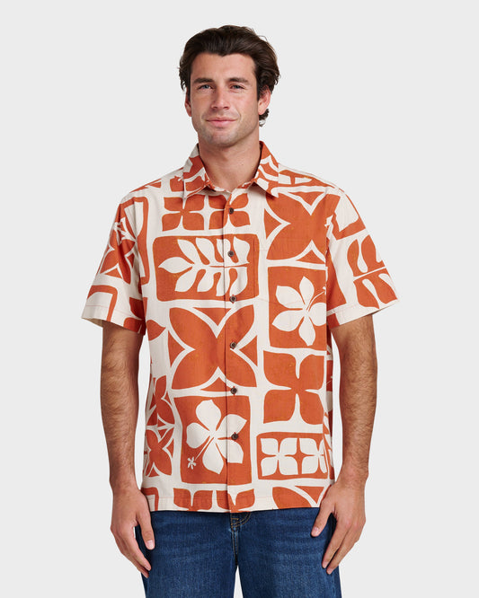 Waterman Tiki Island Shirt - Hot Sauce Hot Sauce Quick Silver