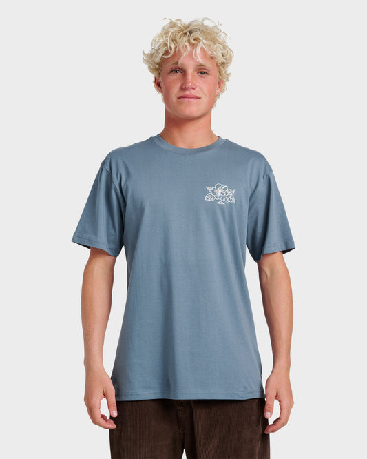 Floral Needs Classic T-shirt - China Blue China Blue Quick Silver