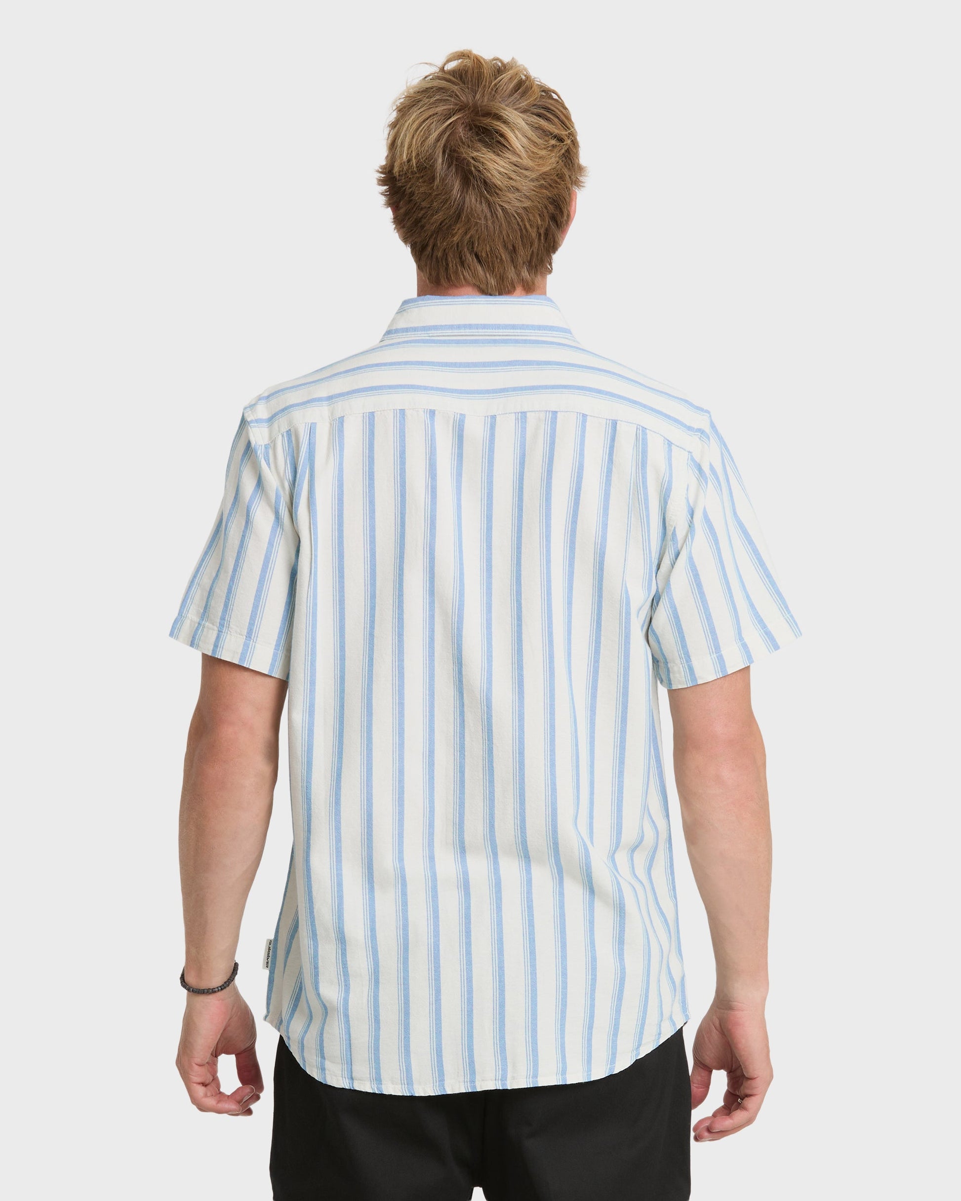 Oxford Stripe Classic Short Sleeve Shirt - Niagara Niagara Quick Silver