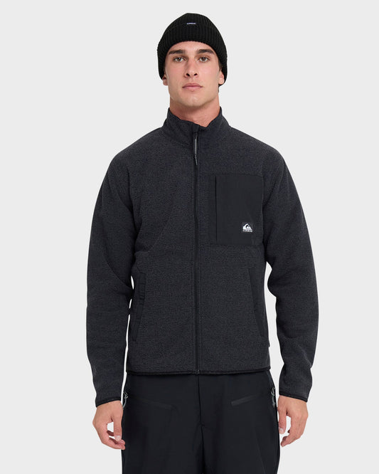 Aker Full Zip Technical Fleece - Black Black Quick Silver