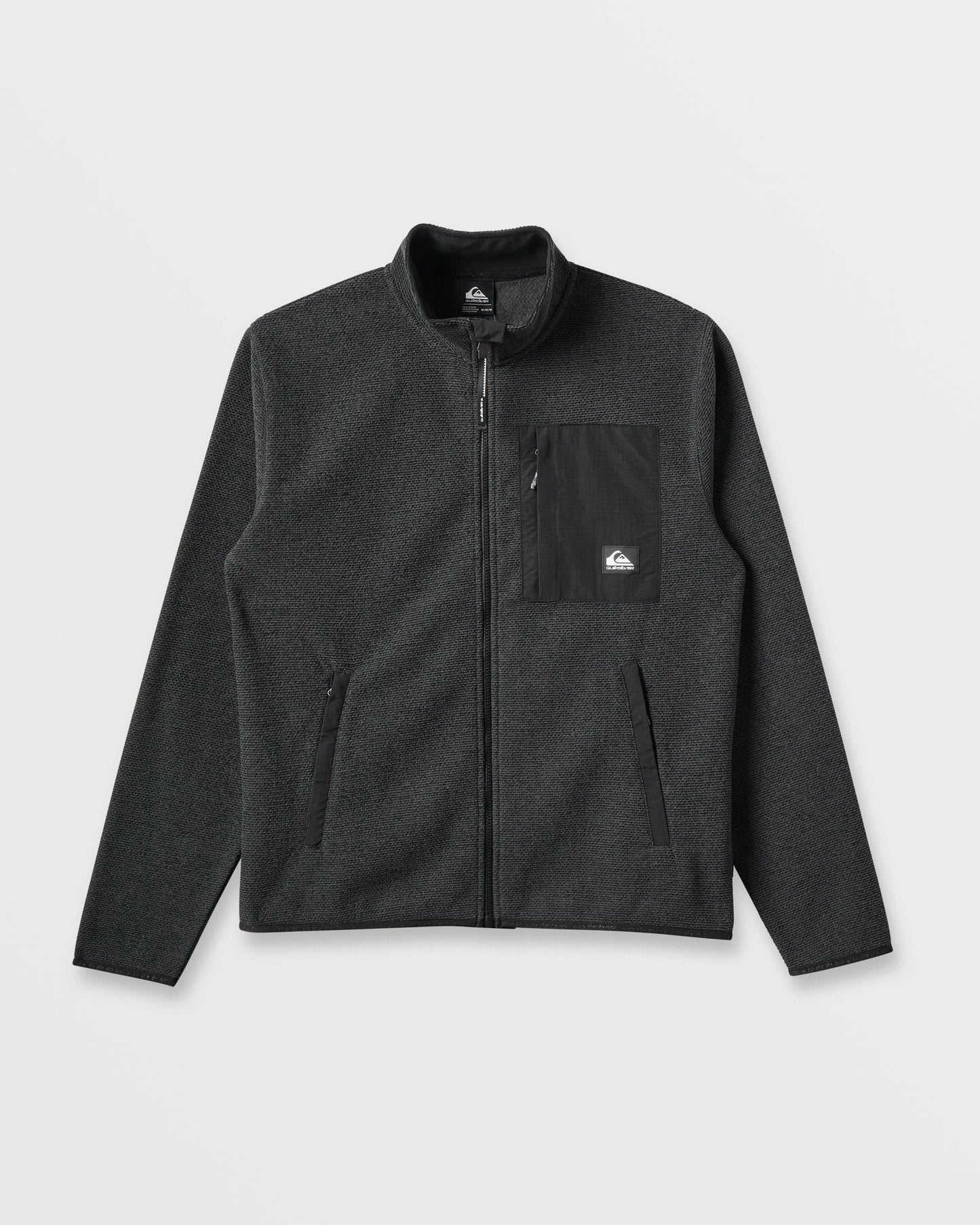 Aker Full Zip Technical Fleece - Black Black Quick Silver