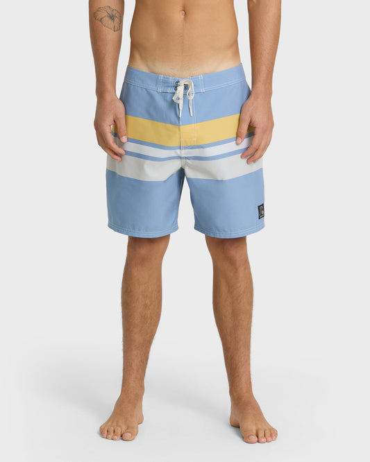 Original Straight Leg 18" Boardshorts - Ashley Blue Ashley Blue Quick Silver