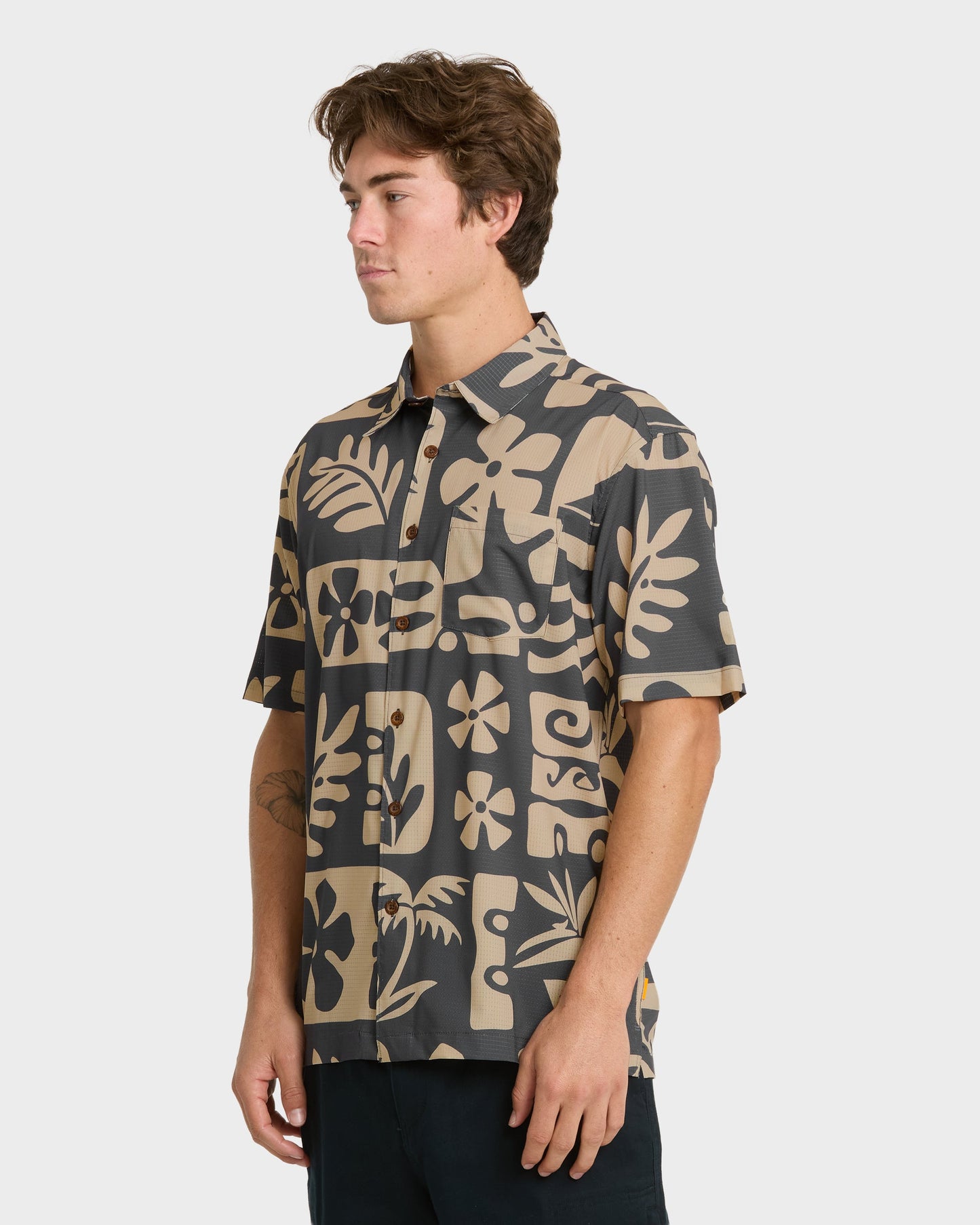 Waterman Dunes Shirt - Phantom Phantom Quick Silver